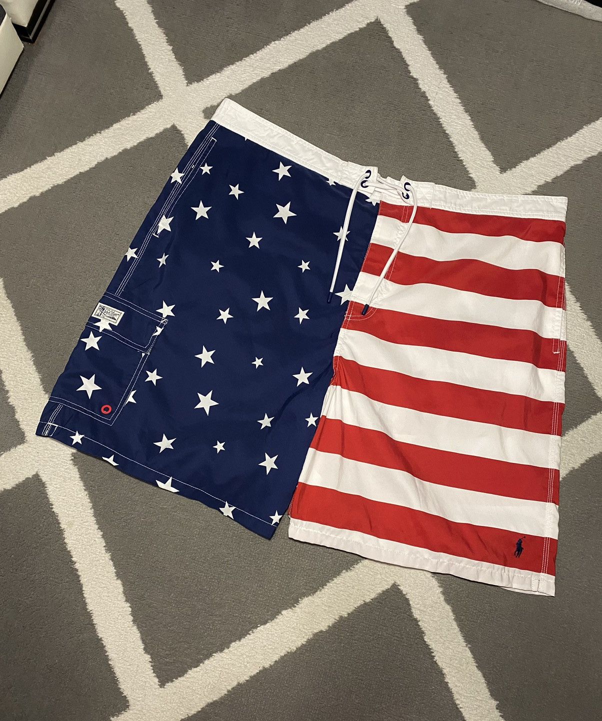 Polo Ralph Lauren × Ralph Lauren Polo Ralph Lauren men’s American Flag Swim Trunks Shorts Size US 40 / EU 56 - 1 Thumbnail