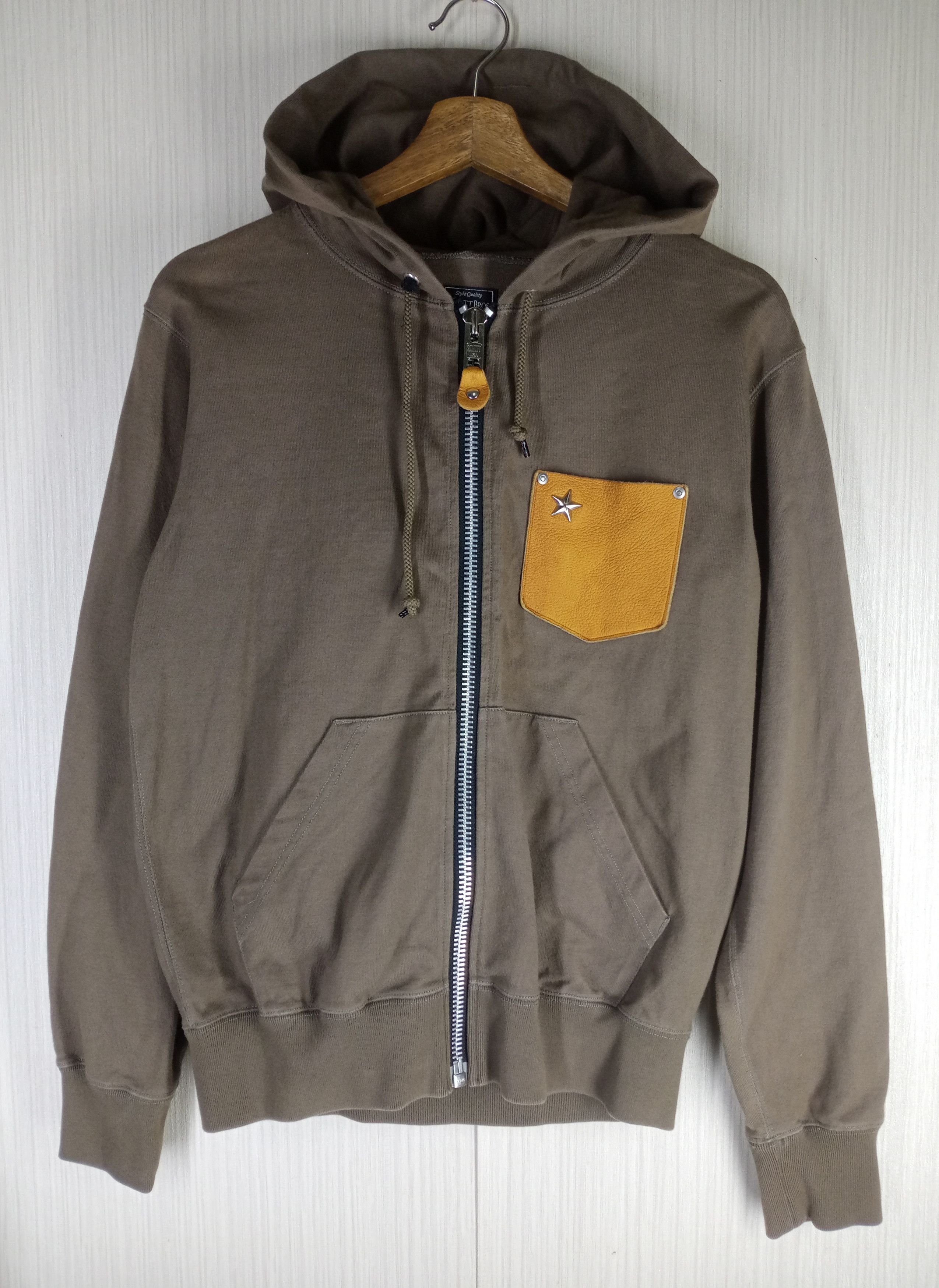 Schott Rare Vintage Schott N.Y.C Leather Pocket Zipper Hoodie Size US S / EU 44-46 / 1 - 1 Thumbnail