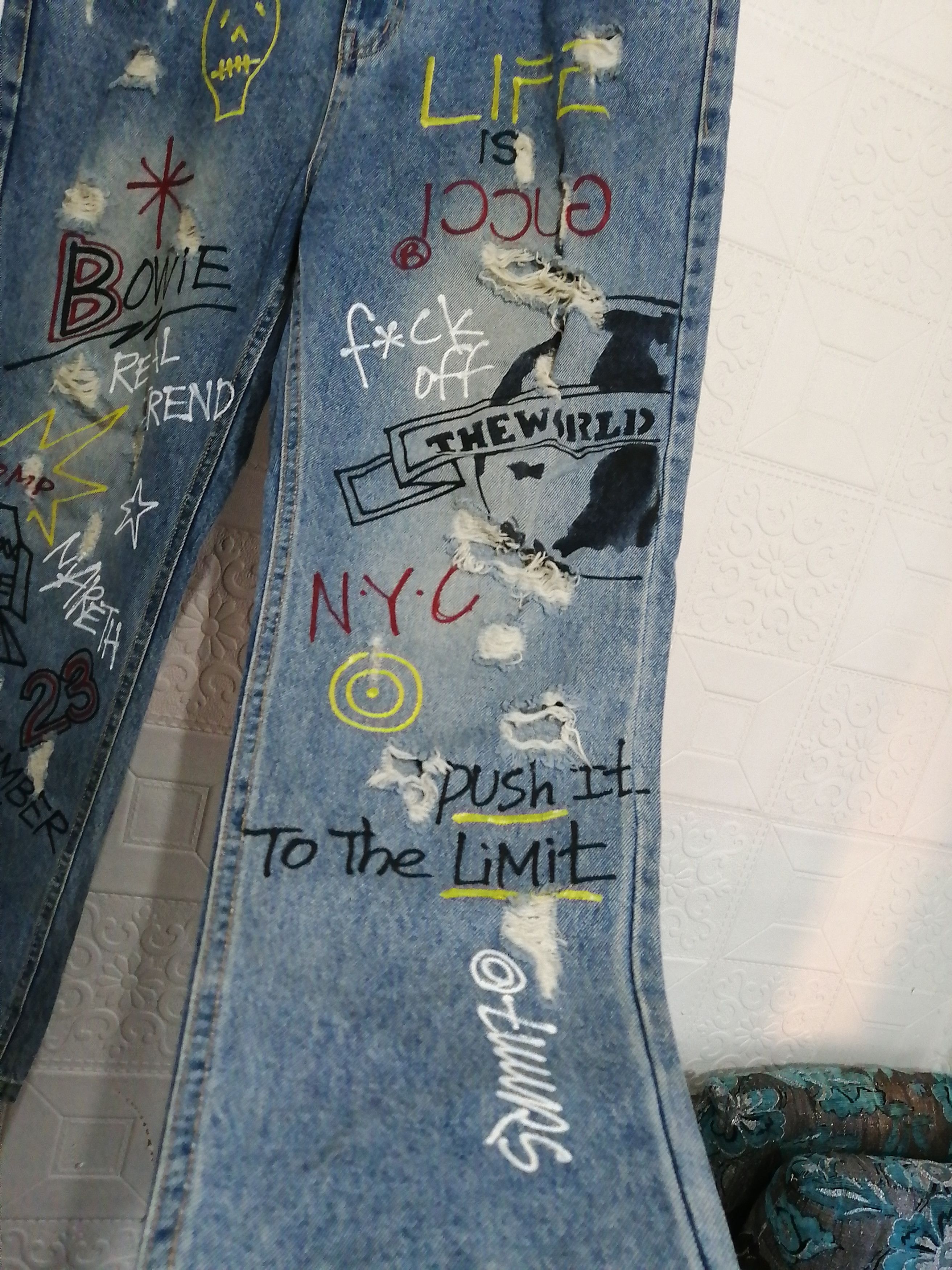 Other GALLIS ADDICTION GARMENTS DISTRESSED DENIM Size US 36 / EU 52 - 3 Thumbnail