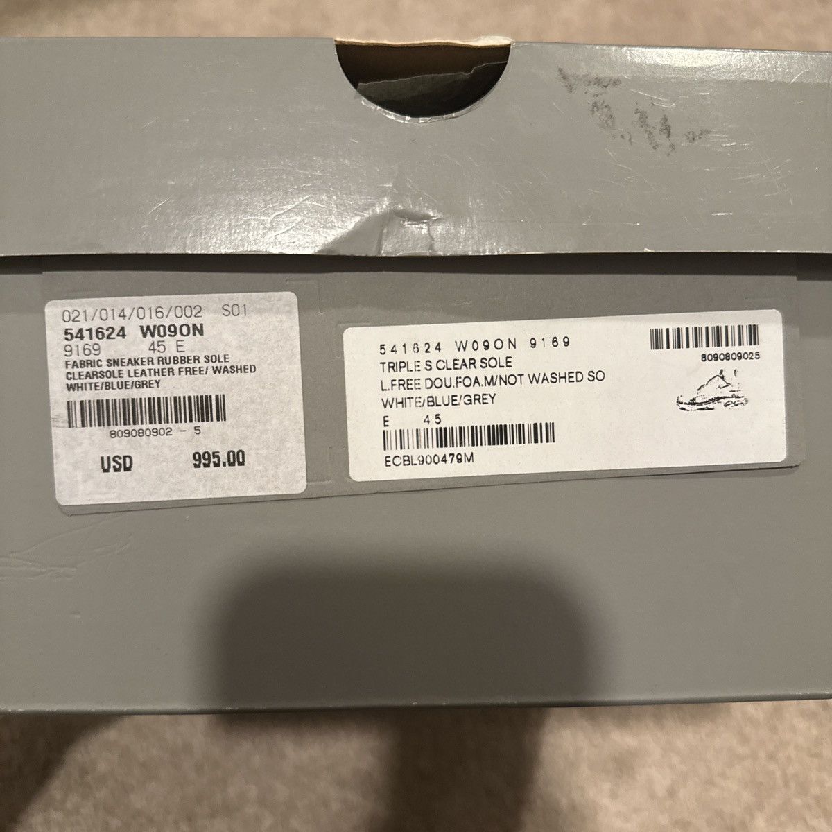 Balenciaga Balenciaga Triple S 'Clear Sole - White Blue' Size US 11 / EU 44 - 8 Thumbnail