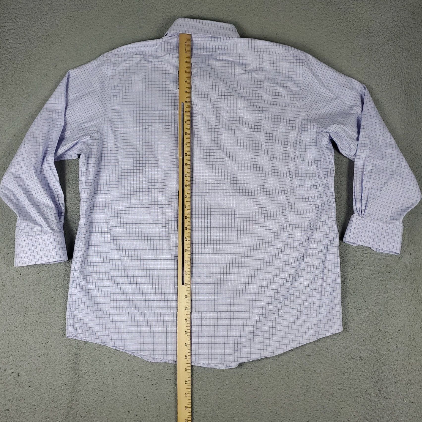 Brooks Brothers Brooks Brothers Shirt Mens 16.5 Purple Check Shirt Dress Button Up Long Sleeve (Note: Keep only original words; ensure accuracy) Size 46R - 3 Thumbnail