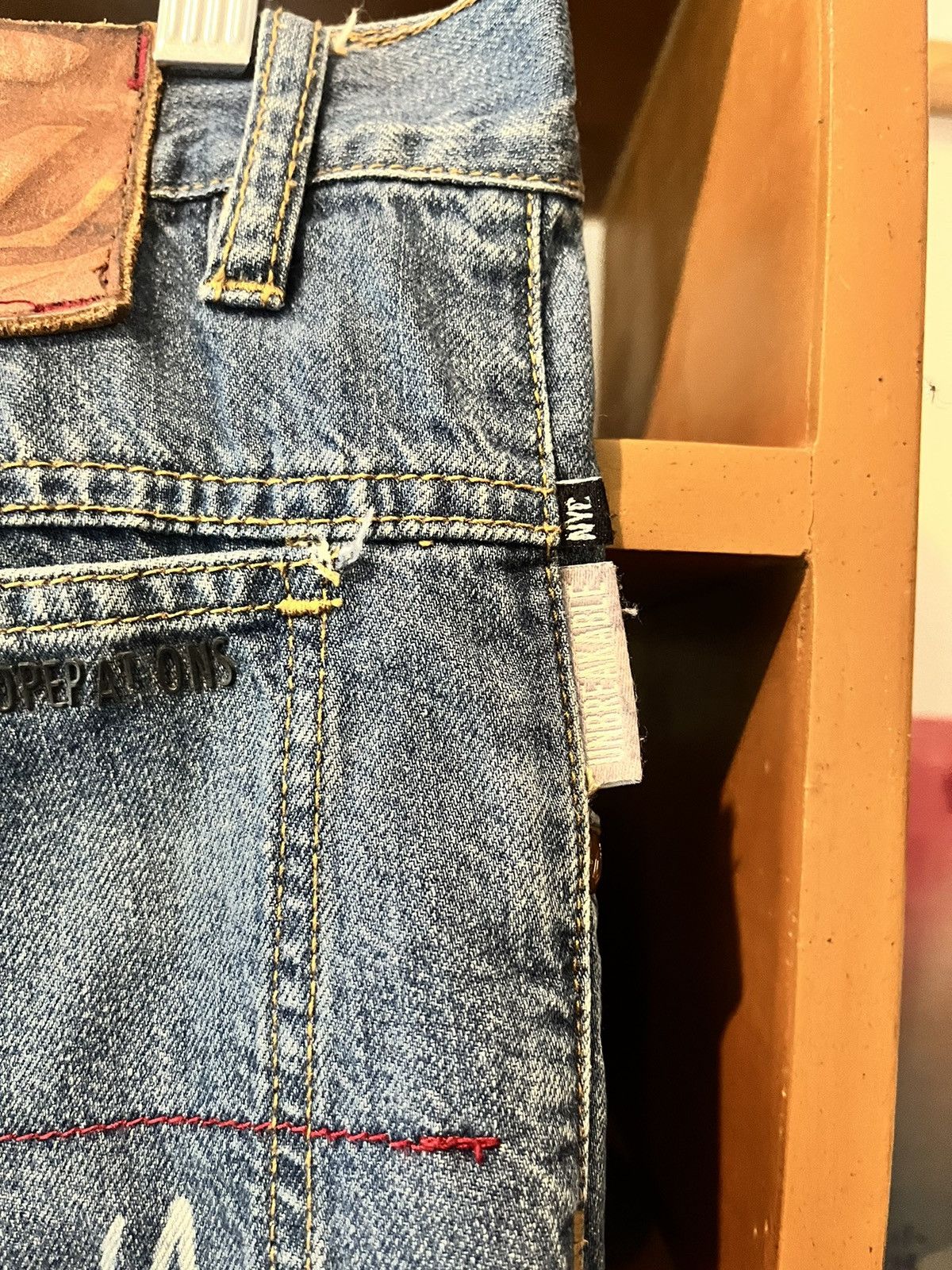 Futura × Zoo York Rare Zoo York x Futura Lab 2000 Pointman Printed Back Denim Size US 34 / EU 50 - 5 Thumbnail