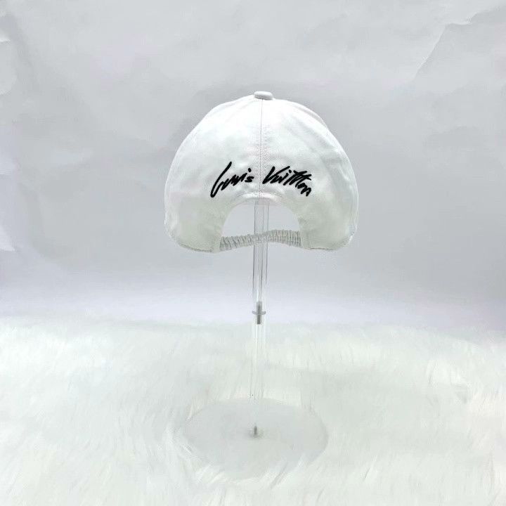 Louis Vuitton Louis Vuitton White Logo Embroidered Casual Cap Size ONE SIZE - 4 Thumbnail