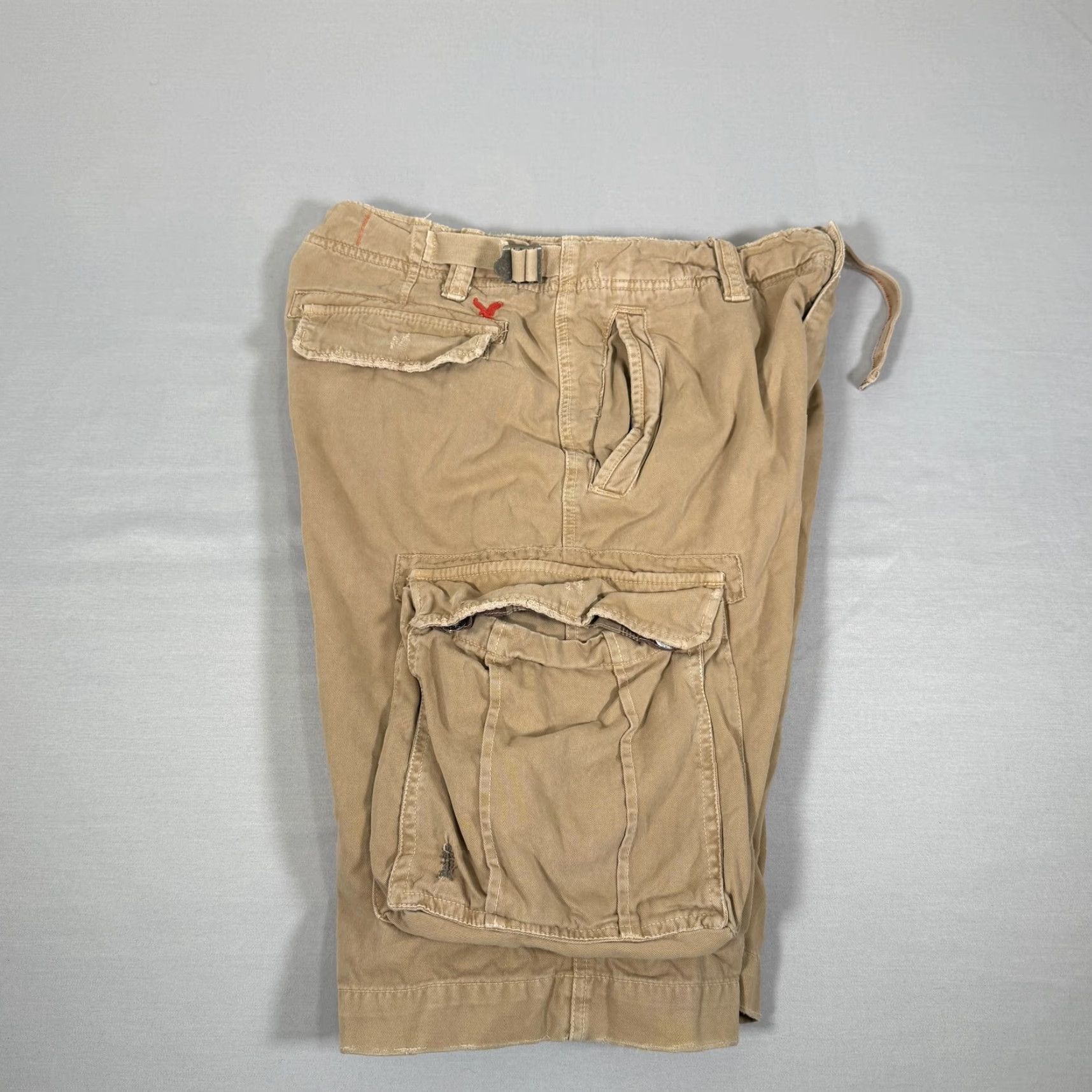 American Eagle Outfitters American Eagle Outfitters Cargo Shorts 32 Khaki Beige Cotton Adjustable Waist Pockets Mens Size US 32 / EU 48 - 7 Thumbnail