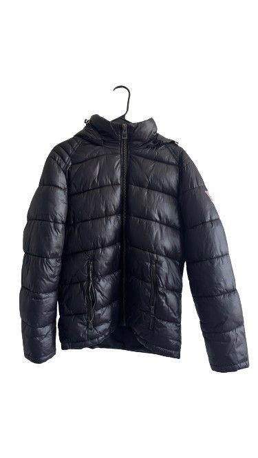 Guess Stylish Black GUESS Puffer Jacket Size US M / EU 48-50 / 2 - 1 Thumbnail