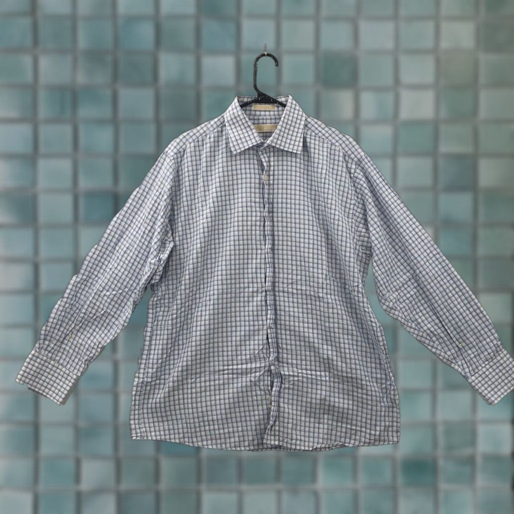 Michael Kors Michael Kors Multicolor Long Sleeve Button-Up Shirt Mens 16.5 Regular Cotton Check 46 in Chest Size US L / EU 52-54 / 3 - 1 Thumbnail