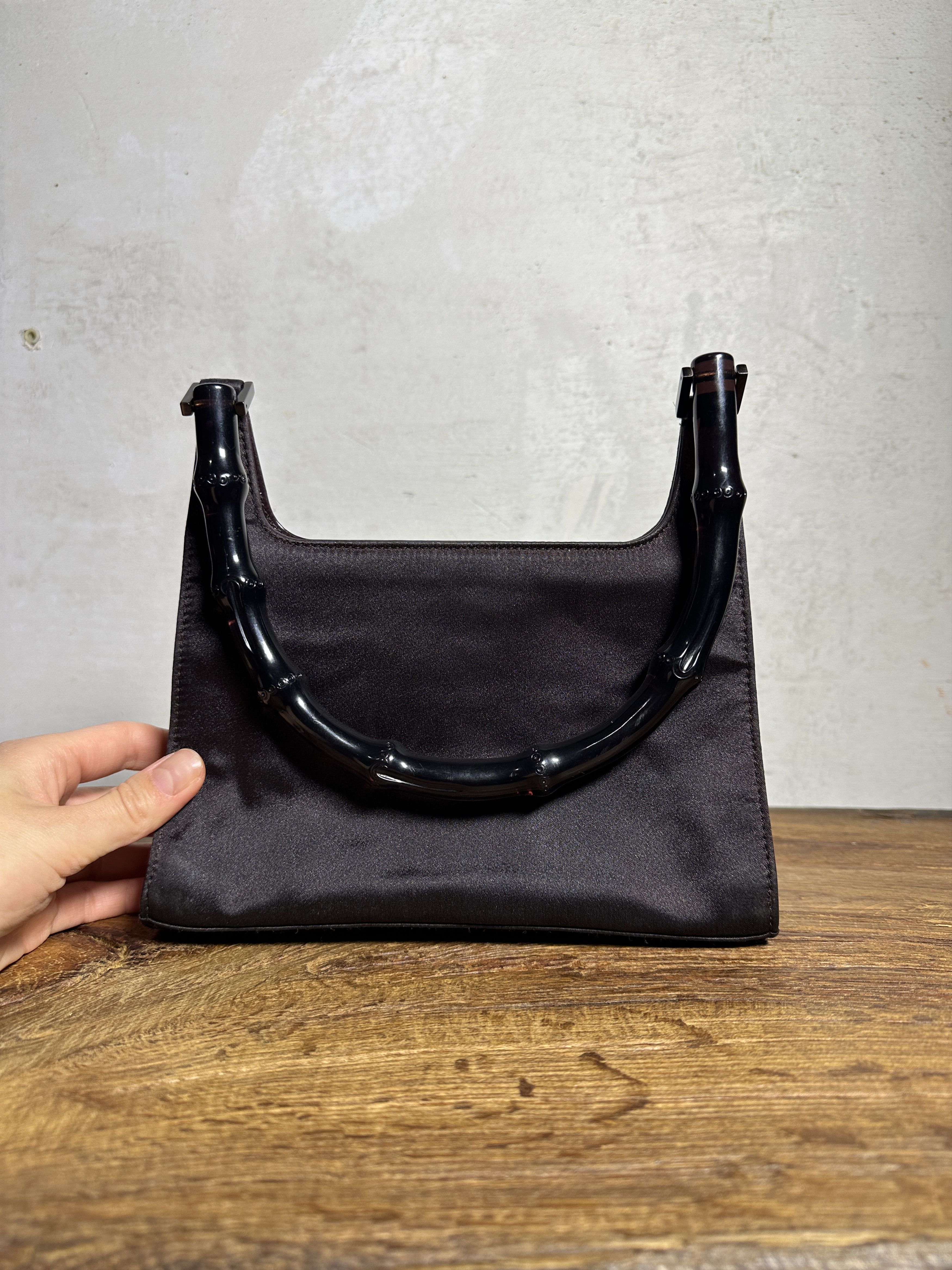 Gucci Gucci Tom Ford Silk Bamboo Hand Bag in Dark Brown Size ONE SIZE - 5 Thumbnail