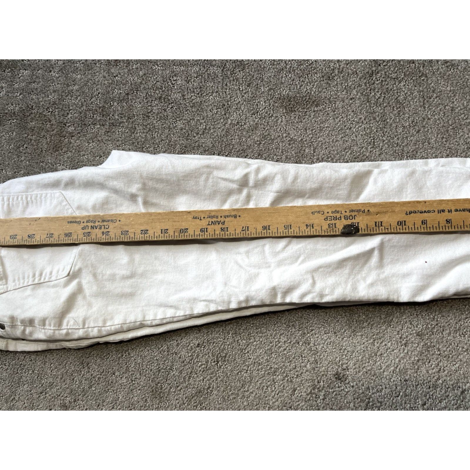 Vintage D. Jeans Cotton Denim 5-Pocket Cropped Jeans Womens Size 8 White Stretch High Rise Regular Inseam 24 in Size 30" / US 8 / IT 44 - 6 Thumbnail