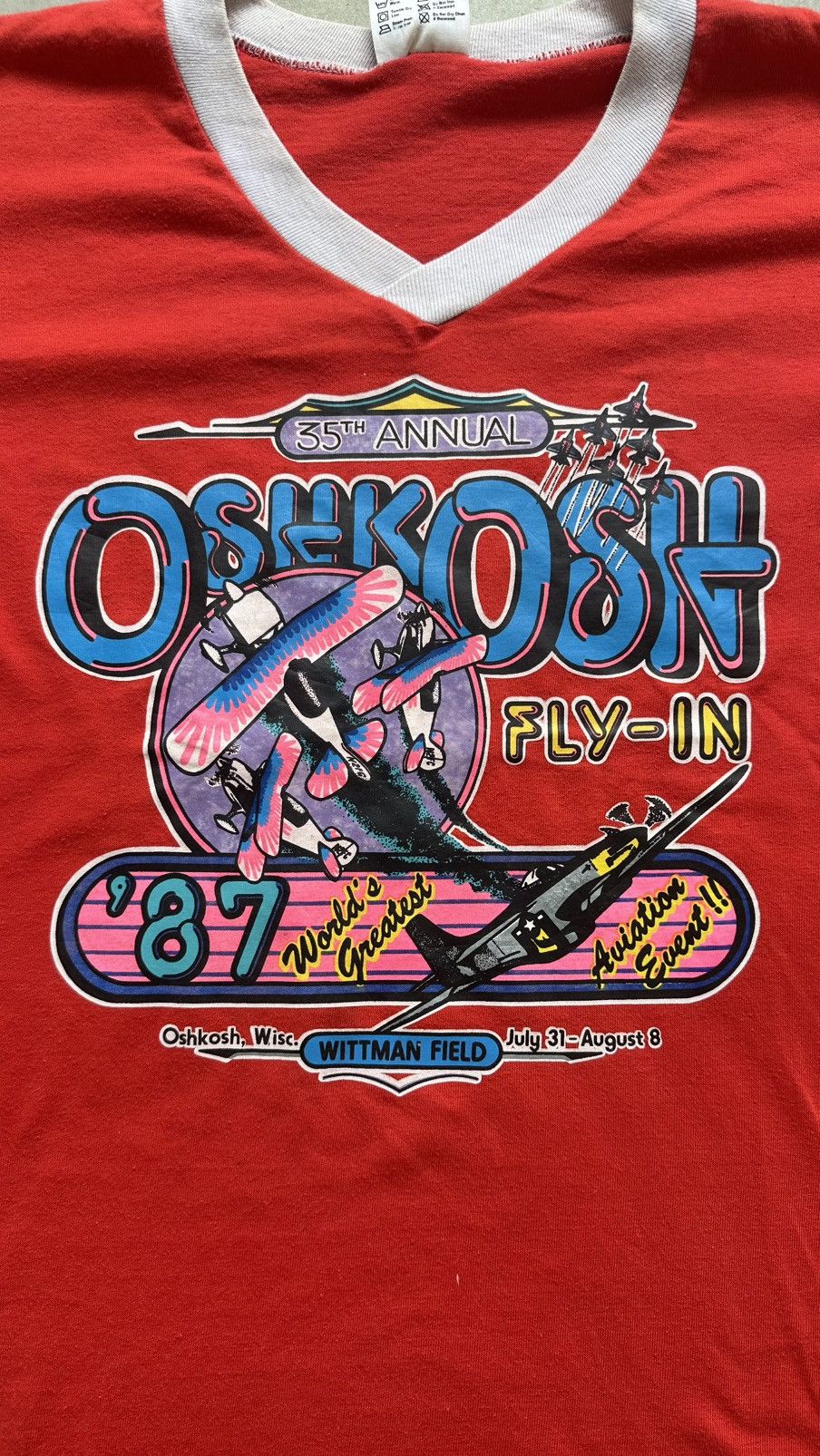 Vintage VINTAGE OSHKOSH HARRIER AIRCRAFT FEE Size US M / EU 48-50 / 2 - 2 Thumbnail