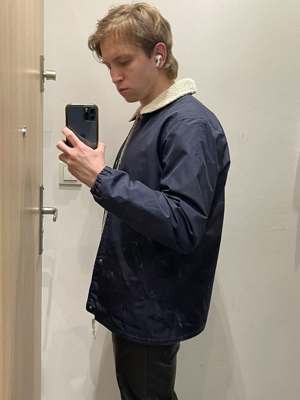 Levi's Levi's Sherpa Navy Nylon Jacket Size US M / EU 48-50 / 2 - 5 Thumbnail