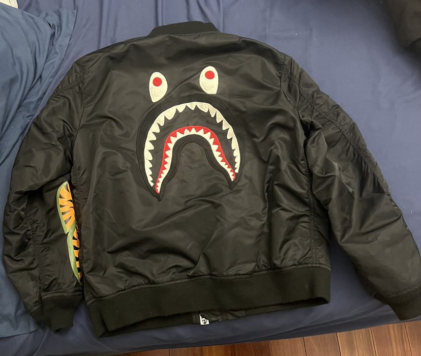 Bape Shark MA-1 Jacket | Grailed