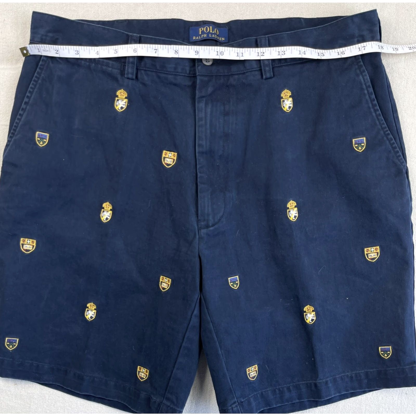 Polo Ralph Lauren Polo Ralph Lauren Mens Embroidered Lion Crest Logo Golf Shorts Navy Blue Sz 35 Size US S / EU 44-46 / 1 - 5 Thumbnail