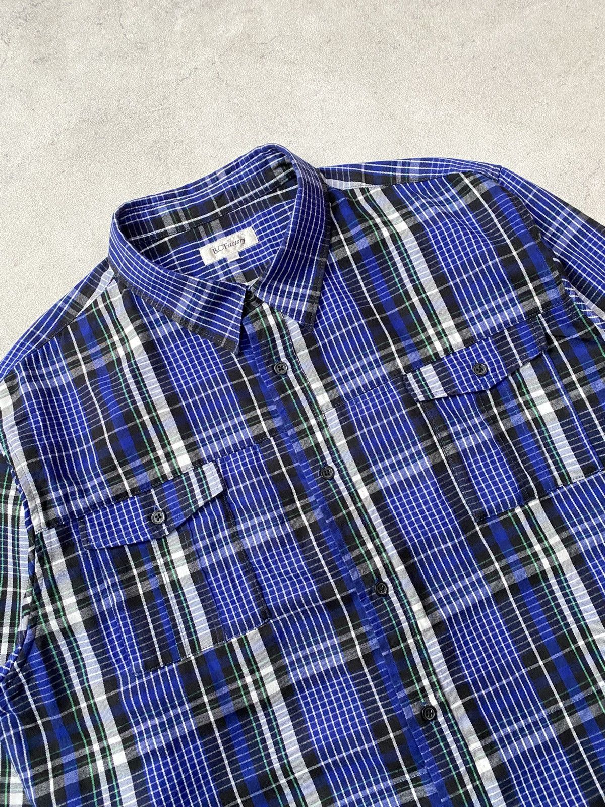 Japanese Brand B.C Factory Plaid Flannel Multipocket L/S Outershirt Size US L / EU 52-54 / 3 - 4 Thumbnail