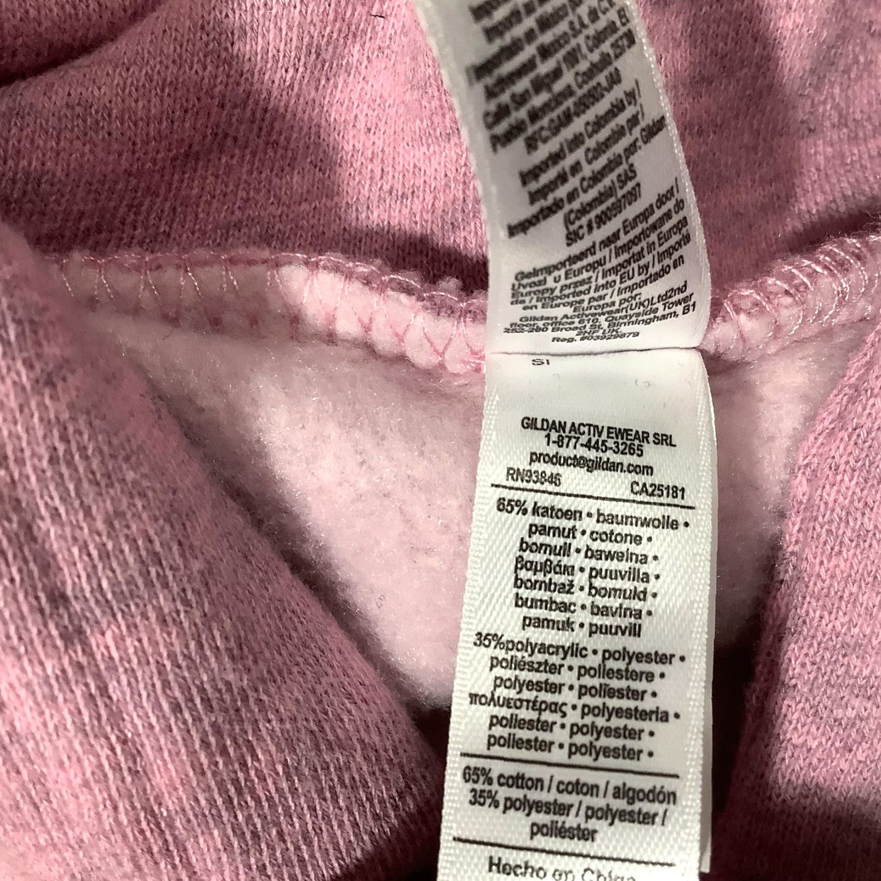 American Apparel American Apparel Hoodie Sweatshirt Womens Large Peppered Pink Pullover Fleece Size L / US 10 / IT 46 - 6 Thumbnail