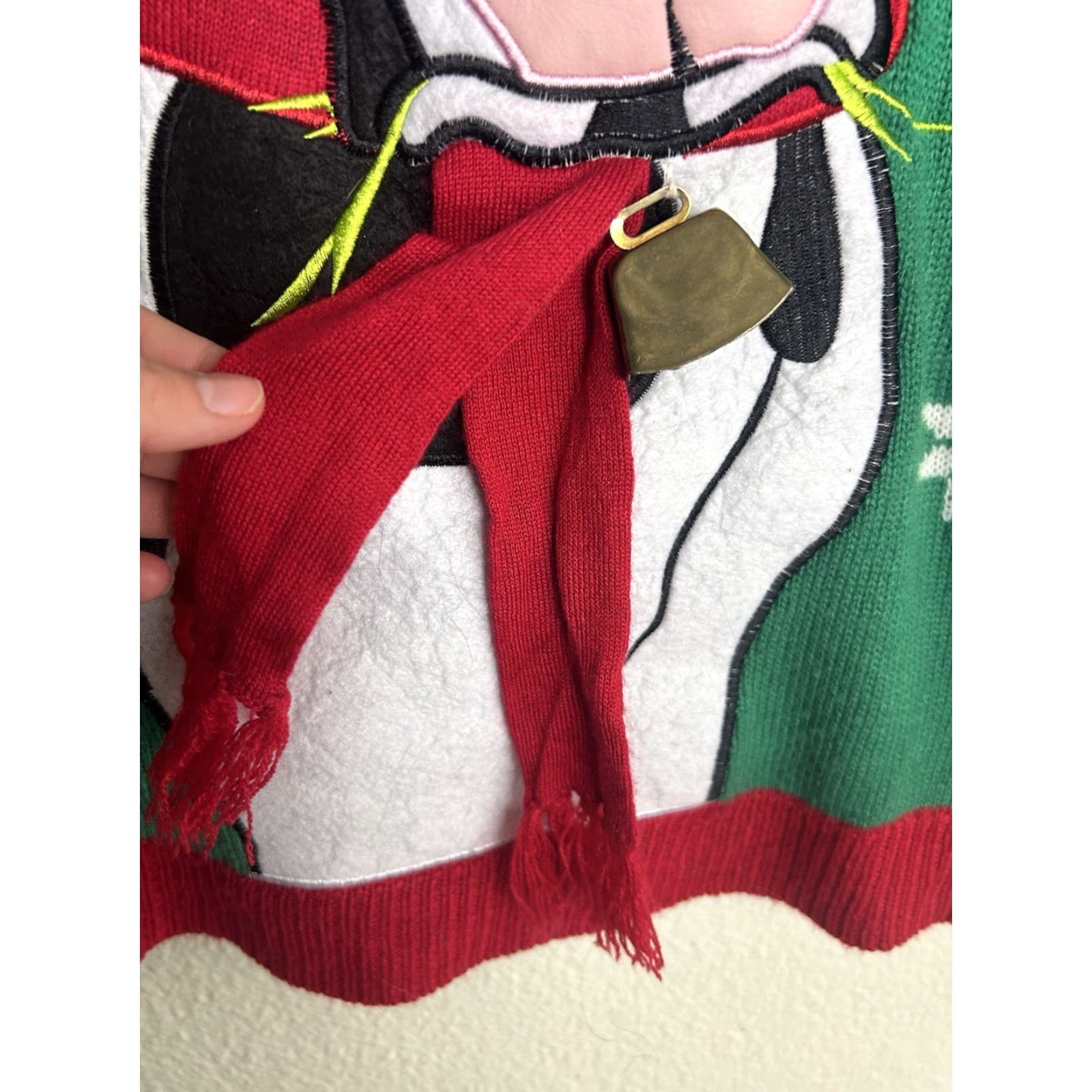 Vintage Jolly Sweaters Mens Medium Green Ugly Christmas Sweater Cow Cowbell Pullover Acrylic Size US M / EU 48-50 / 2 - 6 Thumbnail