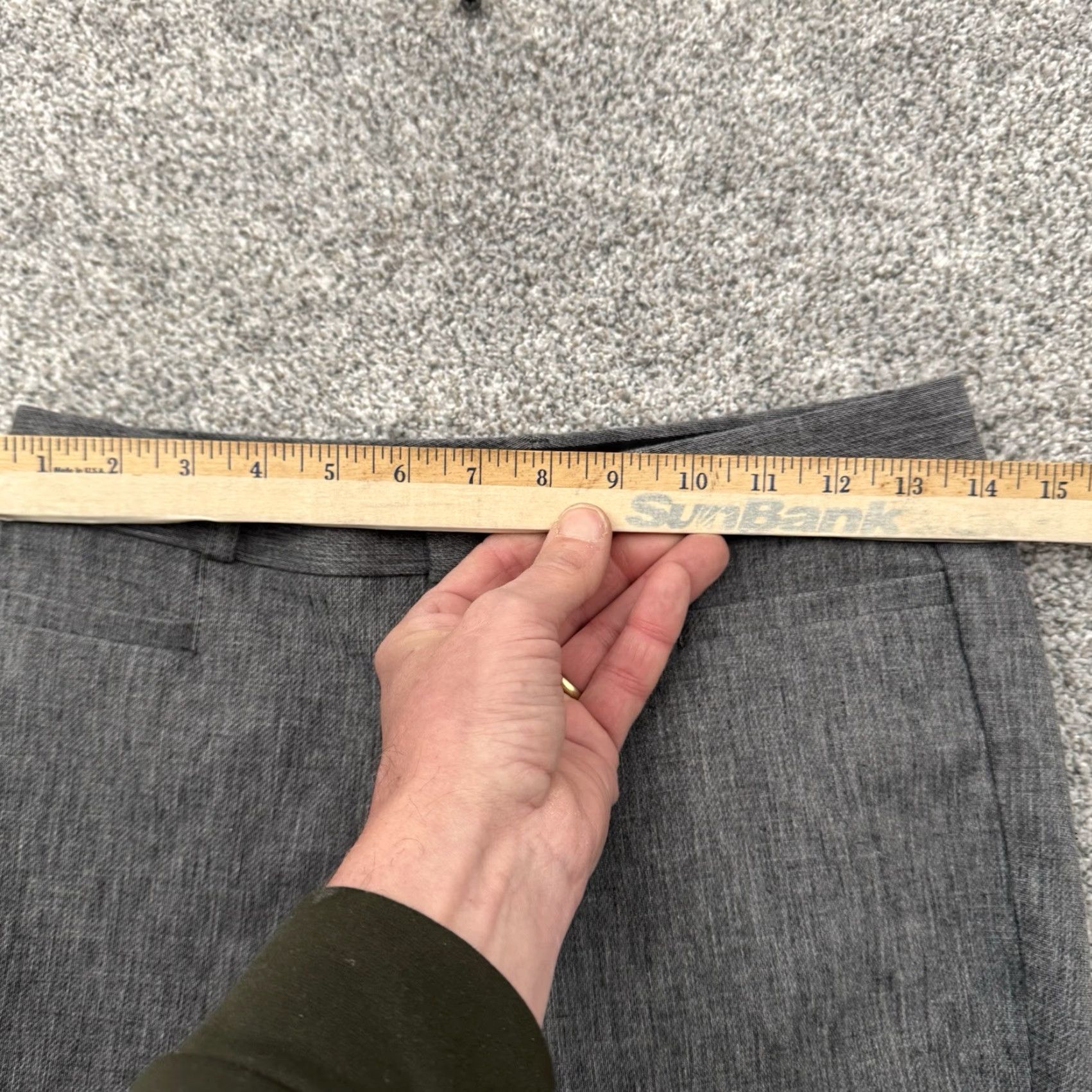 Banana Republic Banana Republic Sloan Pants Women Size 2 Regular Gray Cotton Spandex Straight Front Office Chic, Minimalist, Dress Pants, City, Preppy Size 26" / US 2 / IT 38 - 3 Thumbnail