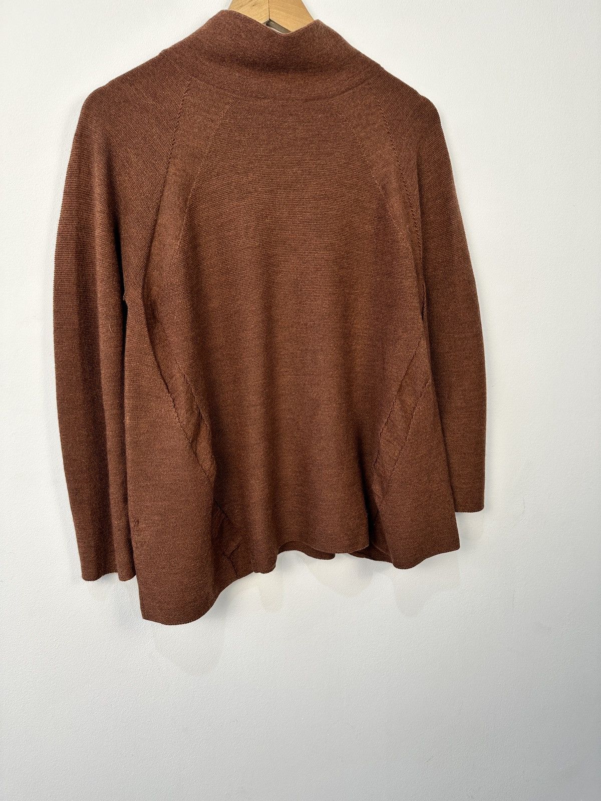 OSKA OSKA Cowl Neck Sweater 100% Virgin Wool Size 2 Rust Brown Size S / US 4 / IT 40 - 11 Thumbnail