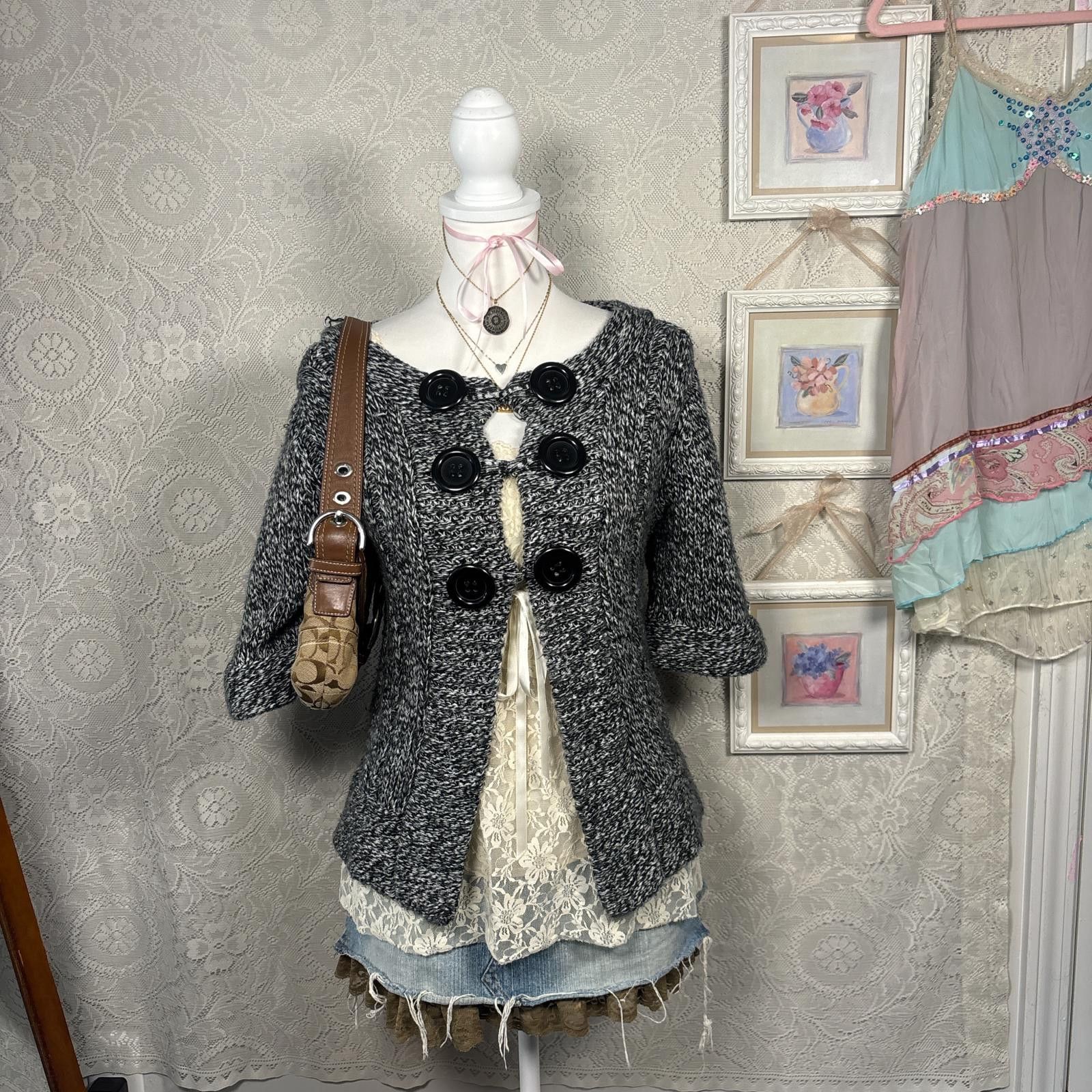 Other y2k vintage cozy button up cardigan Size M / US 6-8 / IT 42-44 - 1 Thumbnail