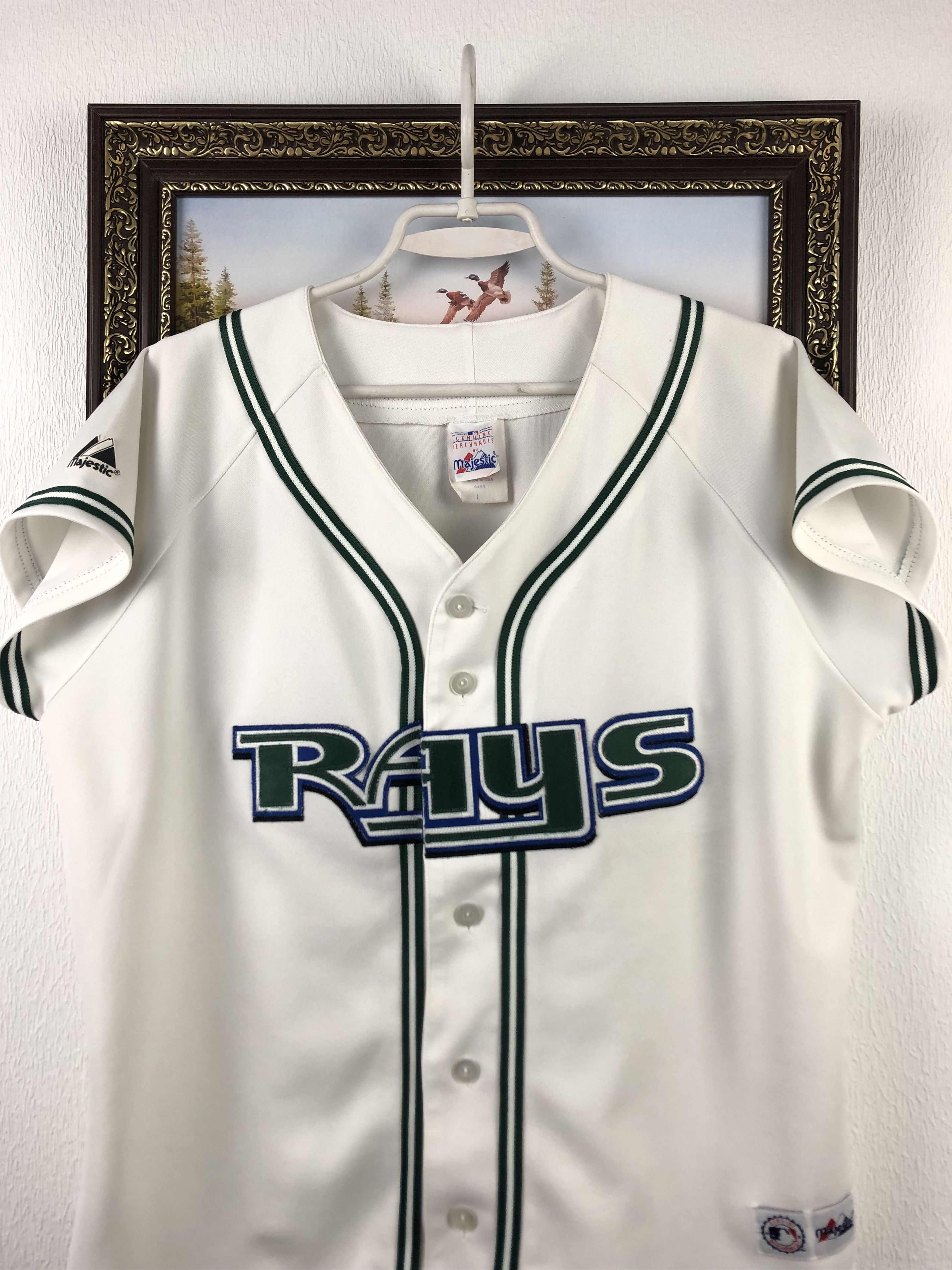 MLB Vintage 90' Tampa Bay Rays Majestic Jersey Baseball MLB Size US S / EU 44-46 / 1 - 2 Thumbnail