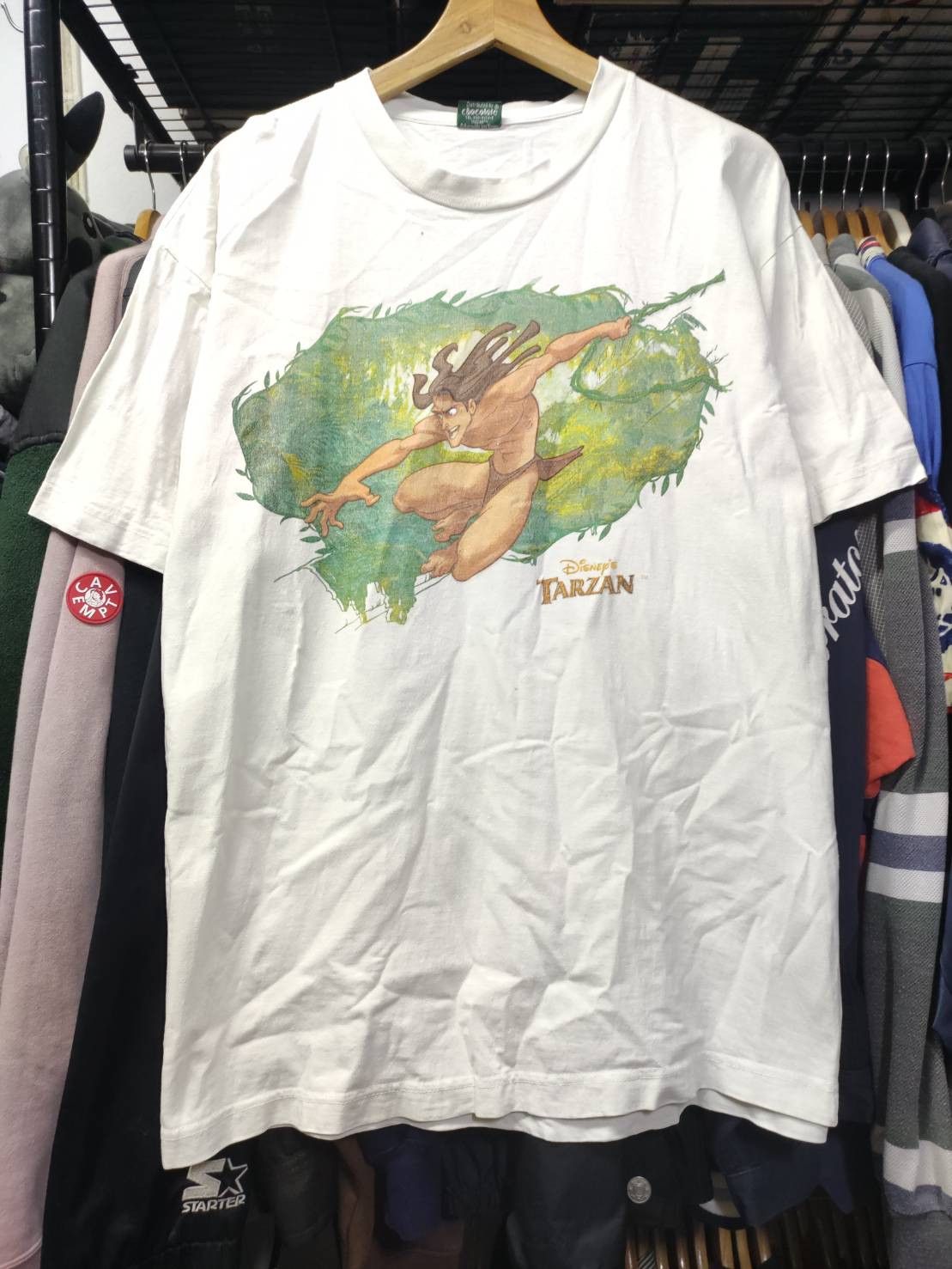 Disney Vtg 90's Disney " Tarzan " Movie Promo T-Shirt Size US L / EU 52-54 / 3 - 3 Thumbnail