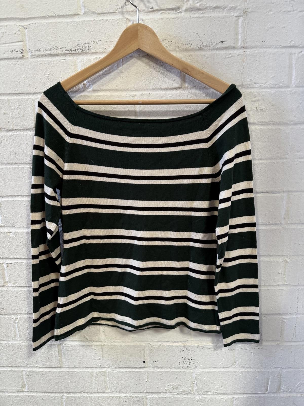 Unknown London Striped Long Sleeve Women's Top Size L / US 10 / IT 46 - 1 Thumbnail