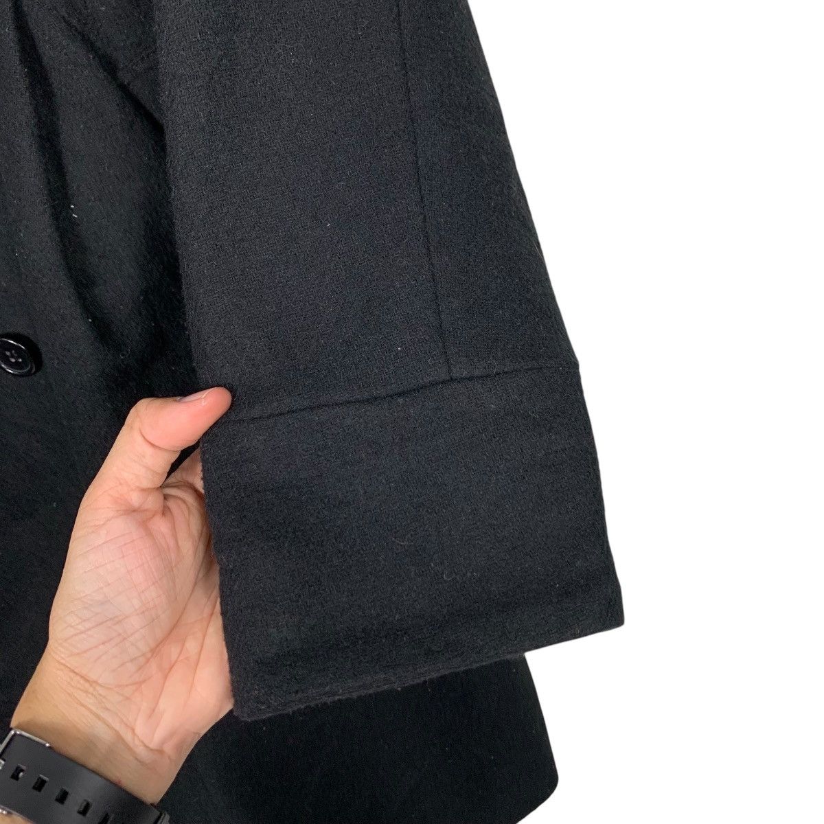 Japanese Brand SLY Double Breasted Overcoat #2457-C110 Size S / US 4 / IT 40 - 12 Thumbnail
