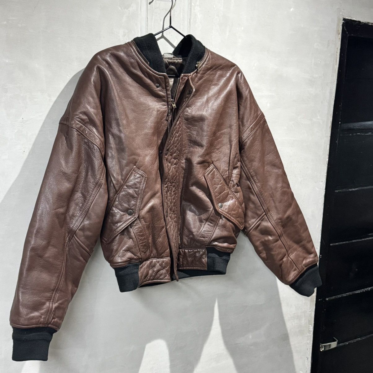 Issey Miyake vintage leather bomber jacket issey miyake durban intermezzo Size US M / EU 48-50 / 2 - 6 Thumbnail