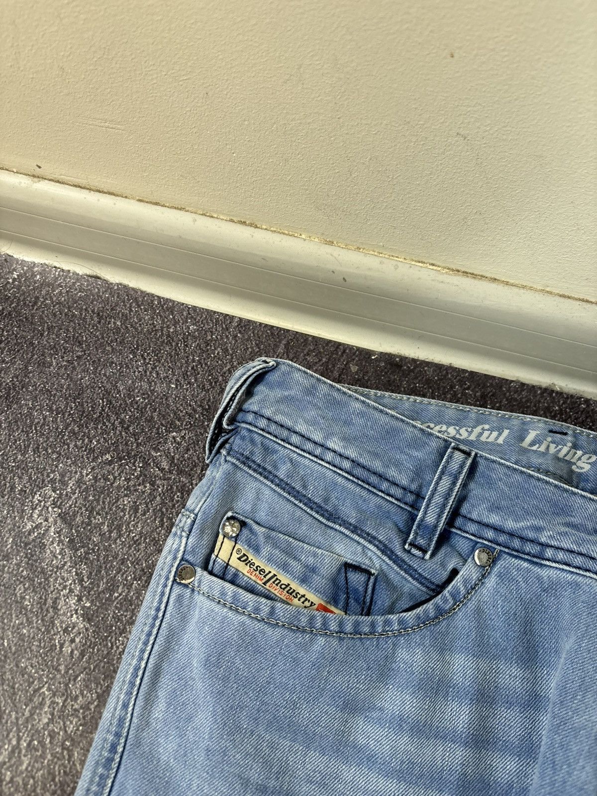 Diesel Diesel Iakop NWT Men’s Regular Slim Tapered Blue Denim Jeans Size US 28 / EU 44 - 6 Thumbnail