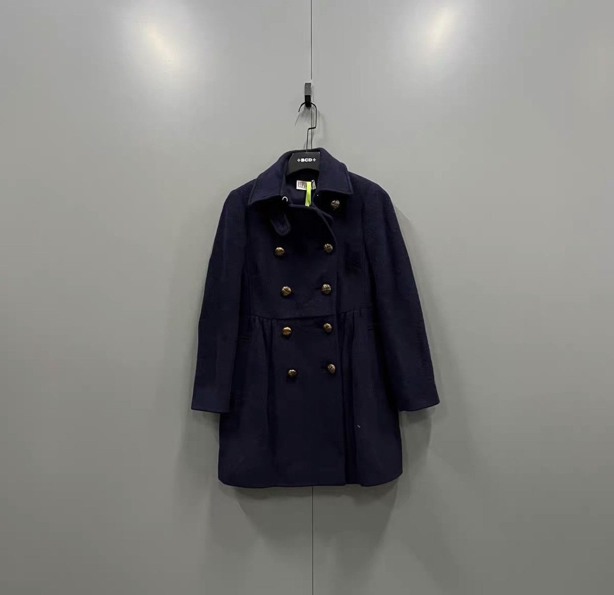 Valentino Valentino Navy Double-Breasted Coat J41 Size S / US 4 / IT 40 - 1 Thumbnail
