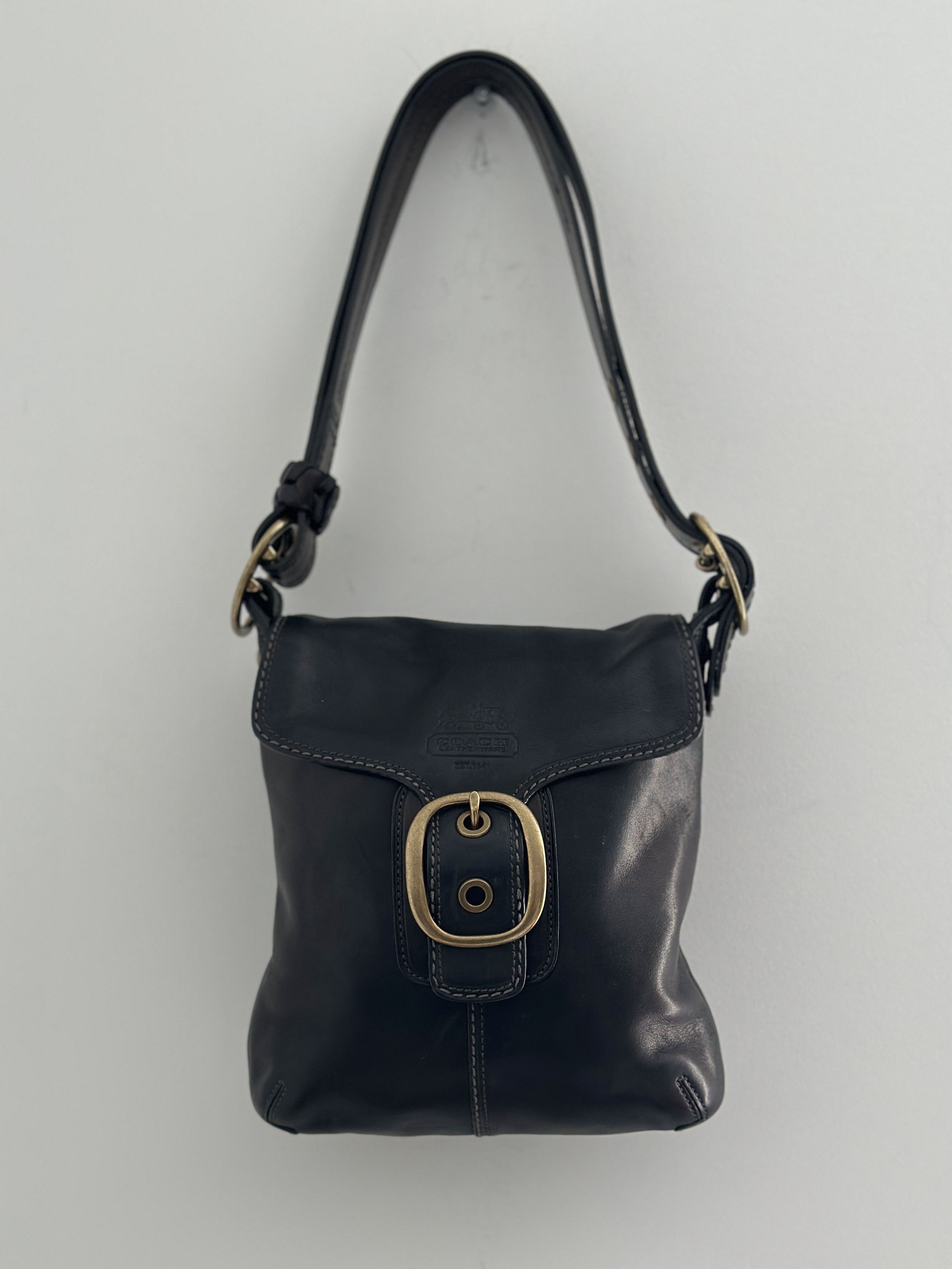 Coach COACH BLACK LEATHER FRONT BUCKLE Size ONE SIZE - 2 Thumbnail