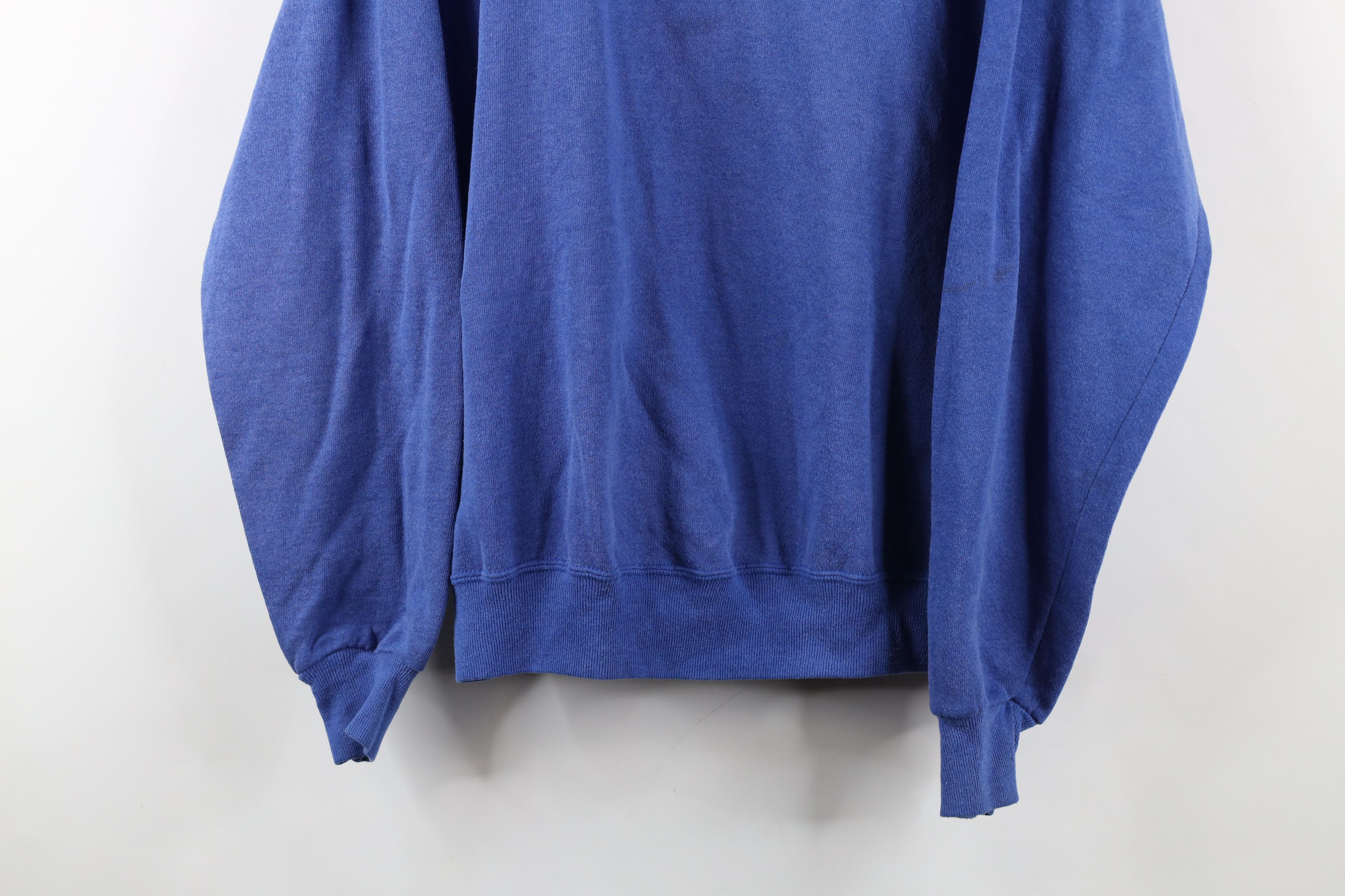 Vintage Vintage 90s Streetwear Crewneck Sweatshirt Royal Blue USA Size US XL / EU 56 / 4 - 3 Thumbnail
