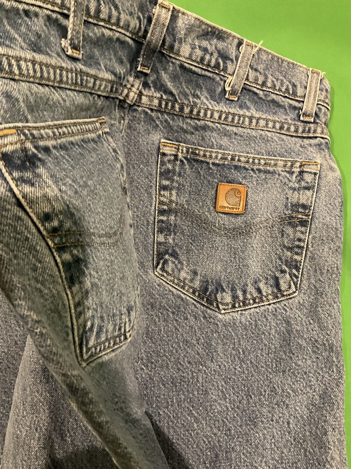 Carhartt × Vintage Vintage Carhartt Navy denim jeans Size US 36 / EU 52 - 2 Thumbnail