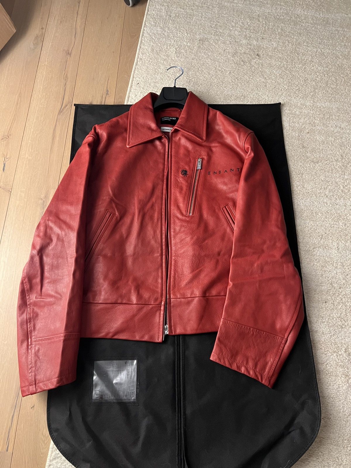 Enfants Riches Deprimes Erd Red Opium leather jacket.