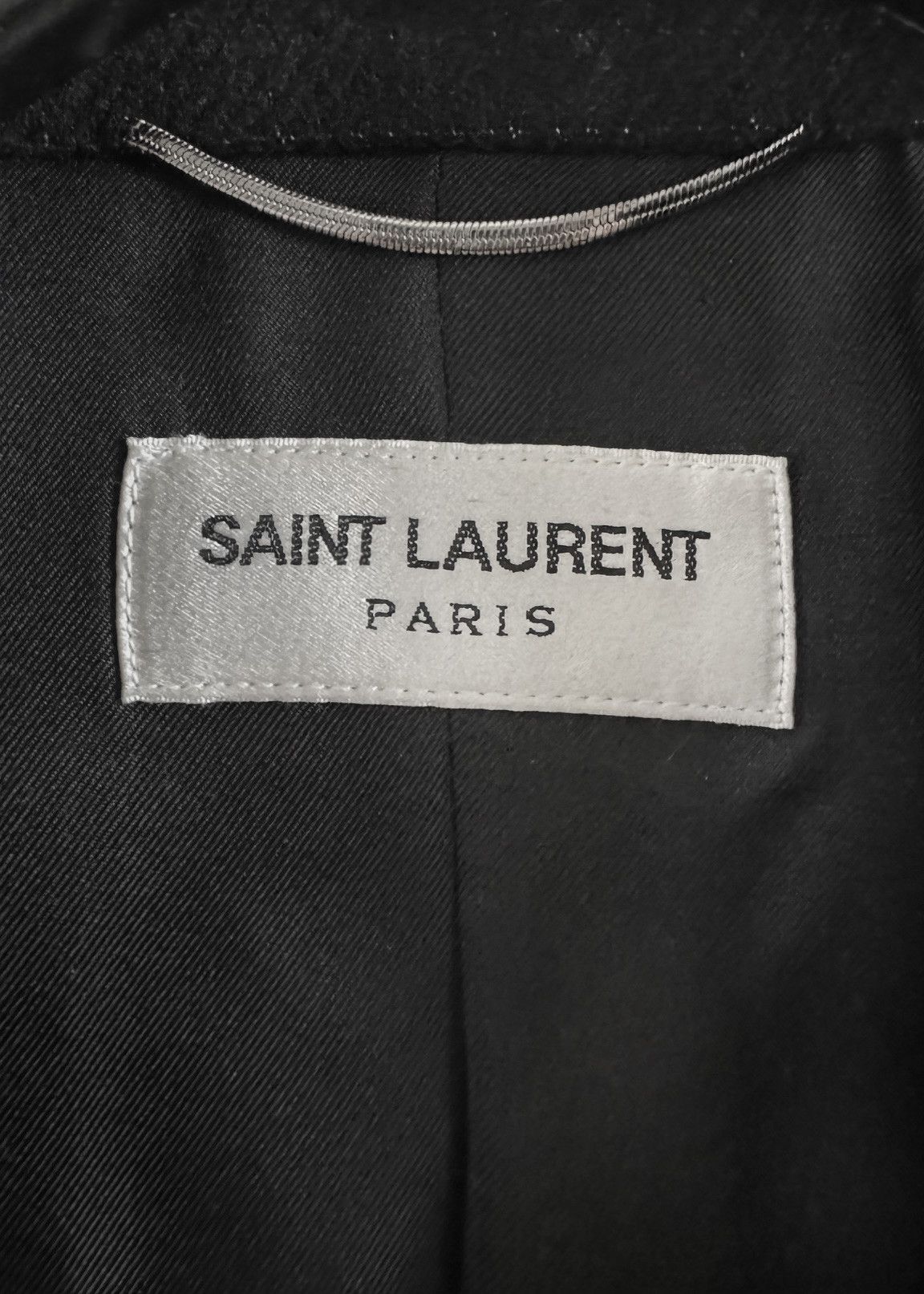 Saint Laurent Paris Saint Laurent 2015 Black Speckled Wool Blazer Size 40R - 5 Thumbnail