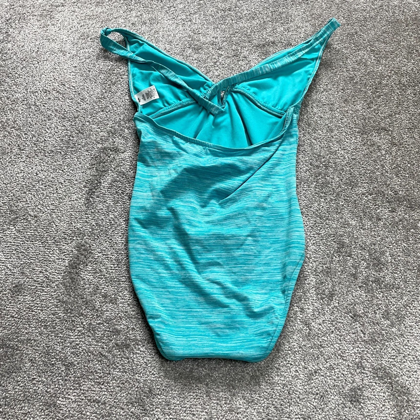 Mossimo Mossimo One Piece Swimsuit Women Large Blue Halter Backless Ruffles Bathing Suit Size L / US 10 / IT 46 - 2 Thumbnail