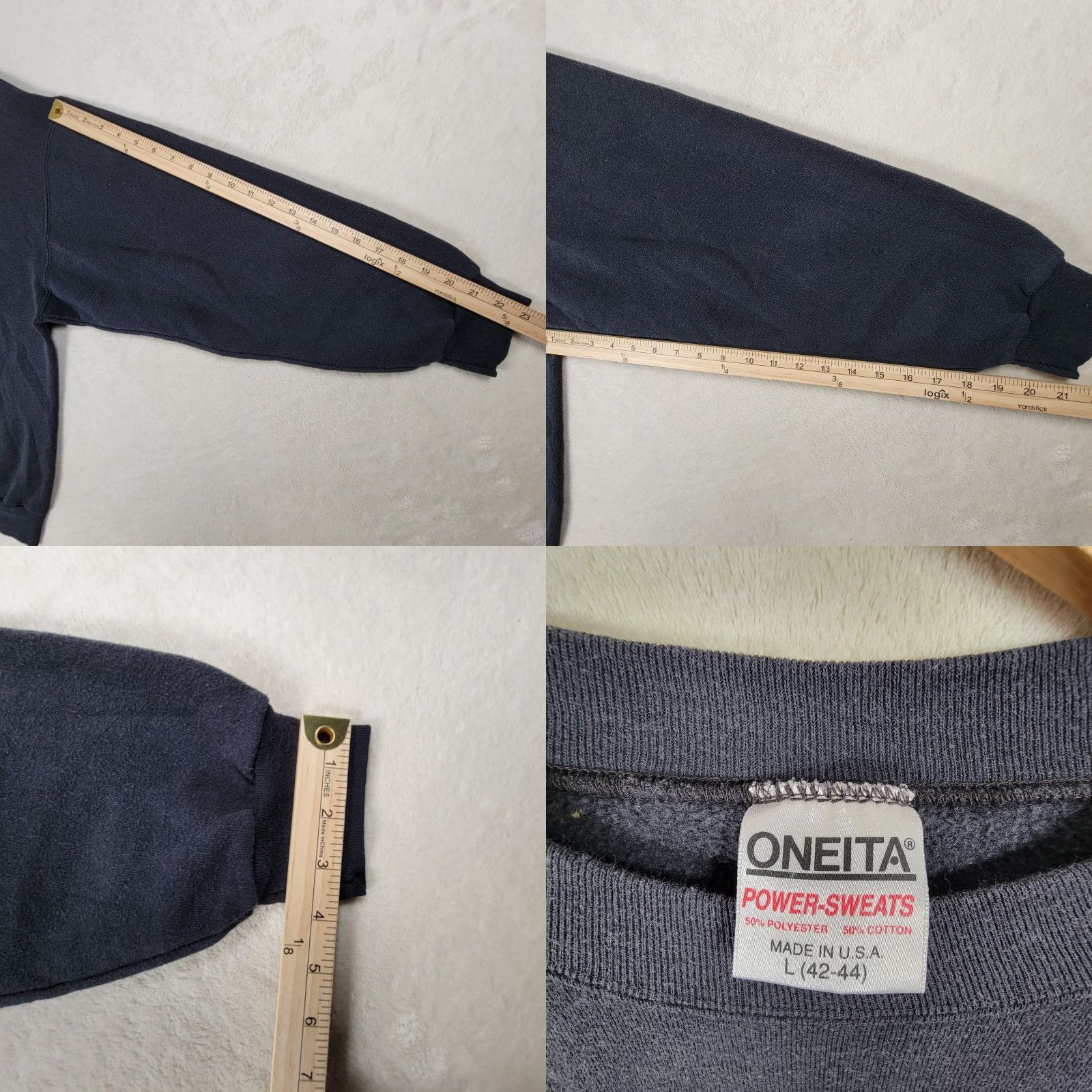 Vintage VINTAGE Oneita A-10 Thunderbolt II Sweatshirt Shirt Men’s Large Black Cotton 1980s United States Mens Size US L / EU 52-54 / 3 - 8 Thumbnail