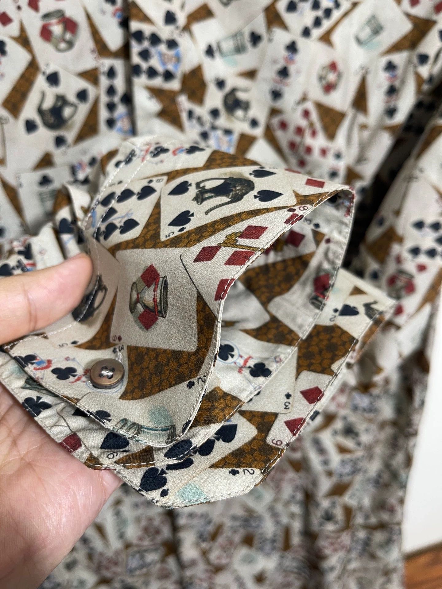 Dolce & Gabbana DG Poker Print Slim Long Sleeve French Cuffs Shirt Size US L / EU 52-54 / 3 - 5 Thumbnail