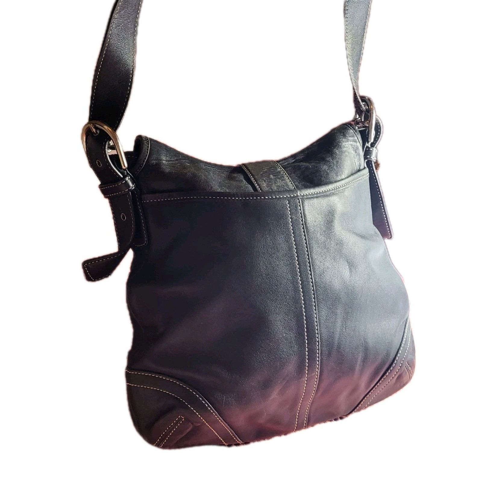 Coach VINTAGE COACH Purse 9480 Soho Cross Body Black Leather Size ONE SIZE - 5 Thumbnail