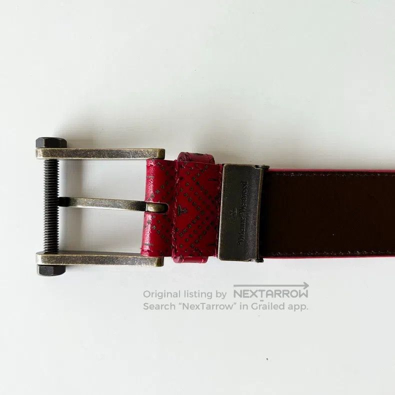 Vivienne Westwood Vivienne Westwood Saturn Diamond Pattern Screw buckle Belt Size ONE SIZE - 5 Thumbnail