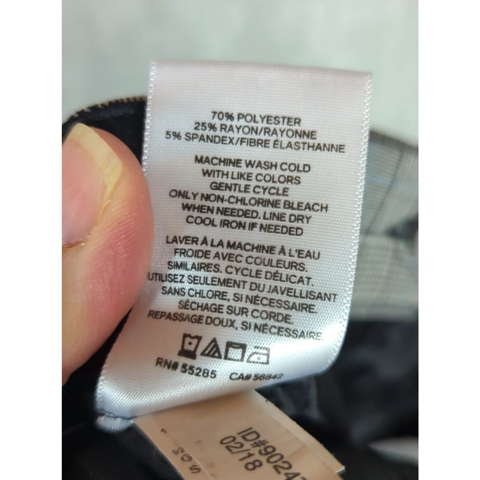 Express Express Columnist Barely Boot Mid Rise Stretch Pants Women 10R Gray Plaid Dress Pants, Bootcut, Regular Fit Size 32" / US 10 / IT 46 - 7 Thumbnail