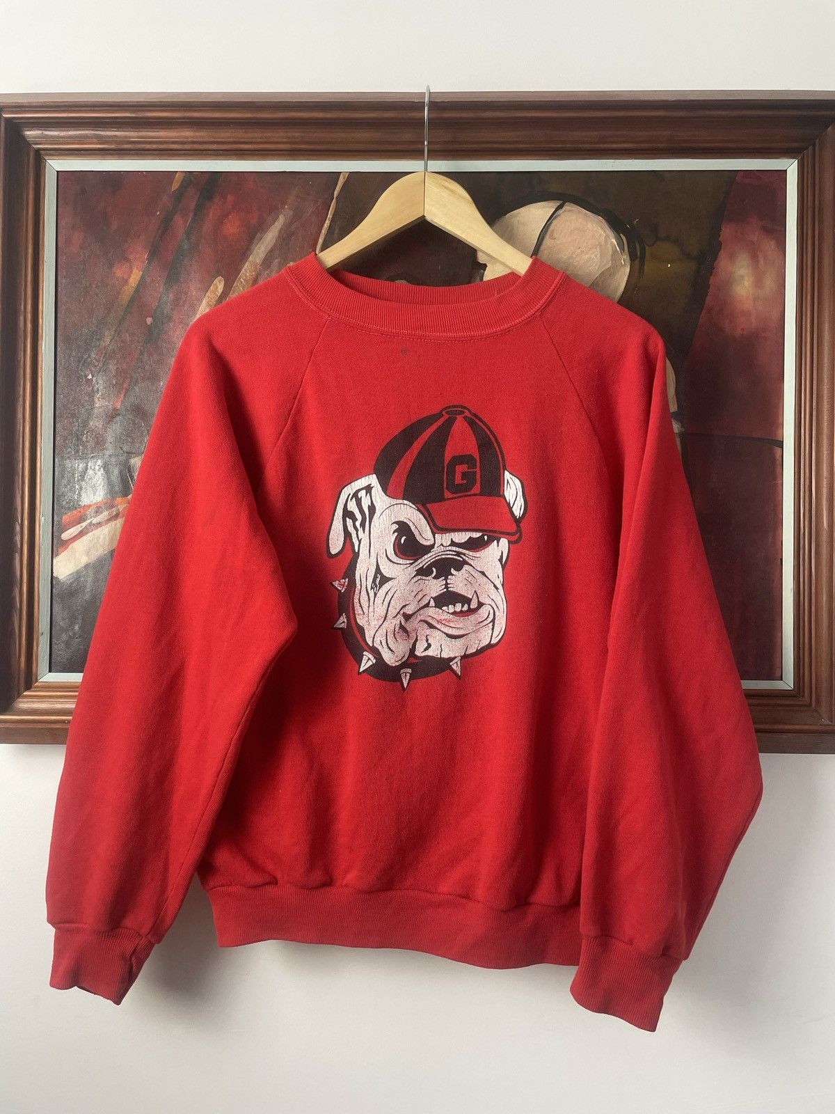 Vintage 90s Georgia Bulldogs Red Crewneck Made In USA Rare