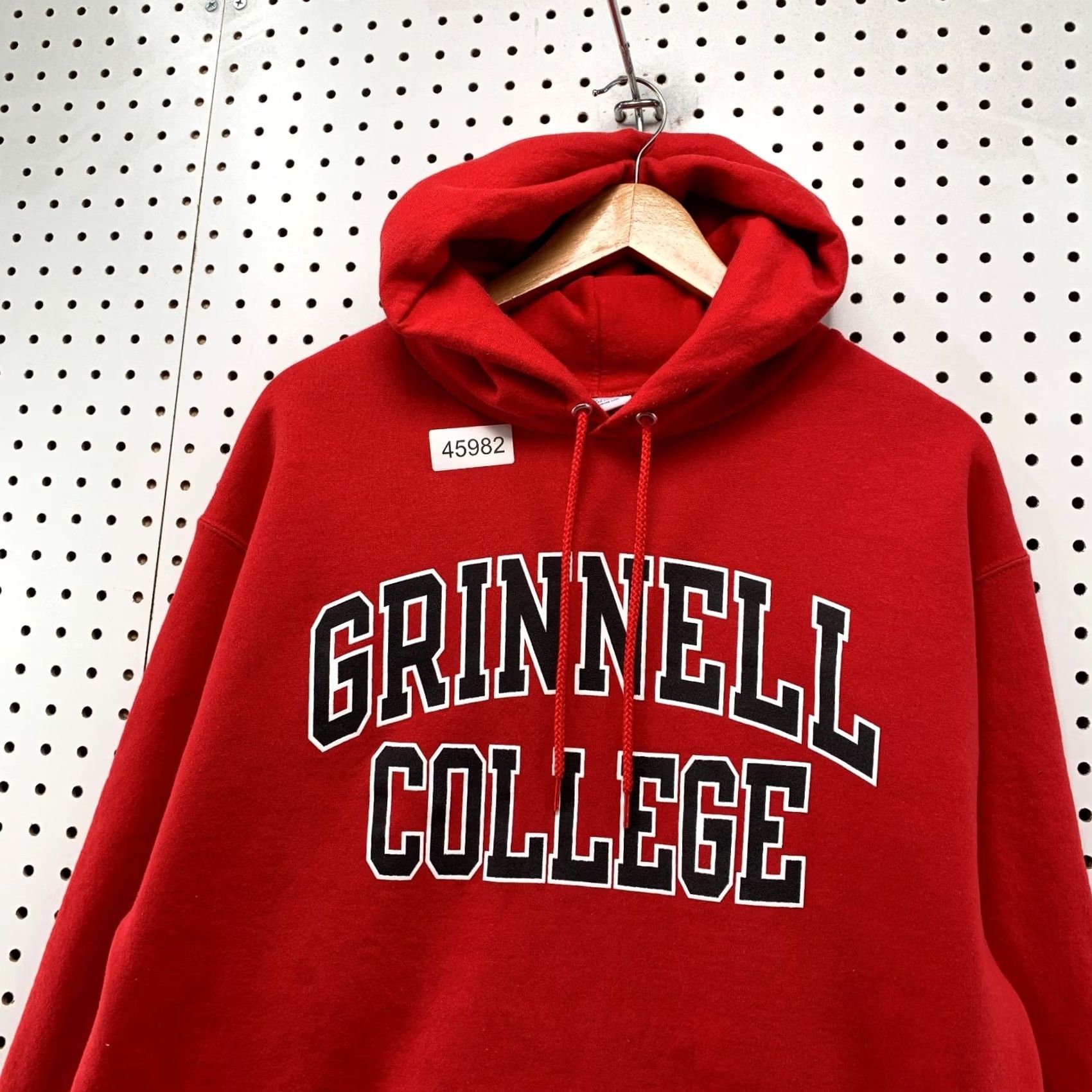 Champion Nike Grinnell College Sweatshirt Hoodie Mens Large Red Hooded Pullover Champion Fleece Size US L / EU 52-54 / 3 - 4 Thumbnail
