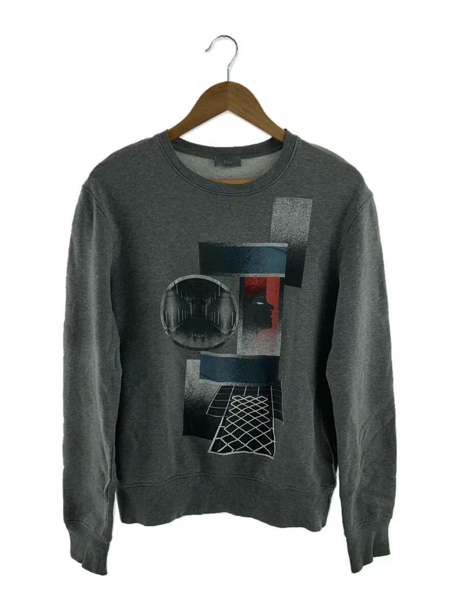 image of Dior Homme Mosaic Sweatshirt in Grey, Men's (Size XS)