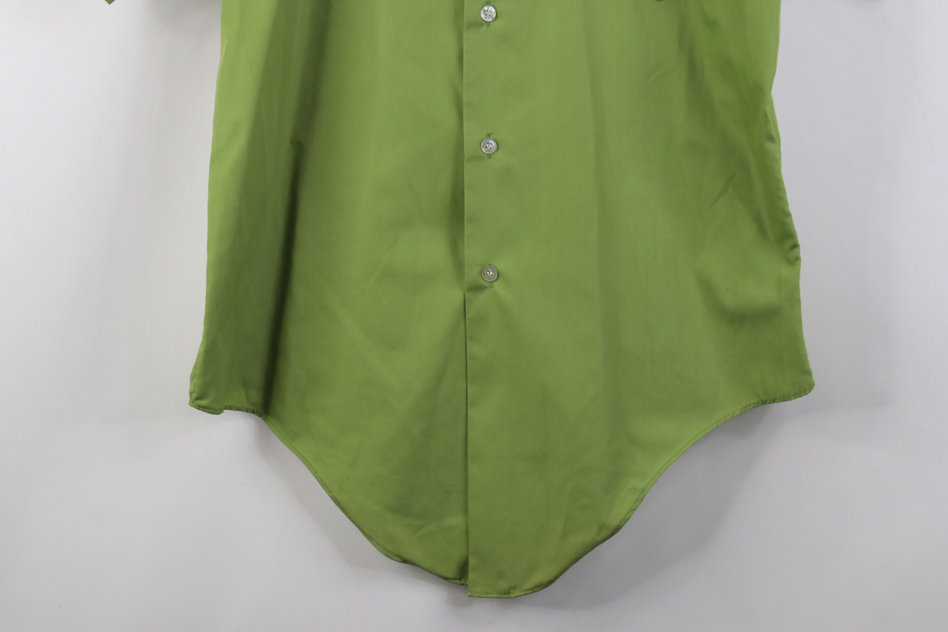 Vintage Vintage 70s Streetwear Short Sleeve Button Shirt Green Size US M / EU 48-50 / 2 - 3 Thumbnail