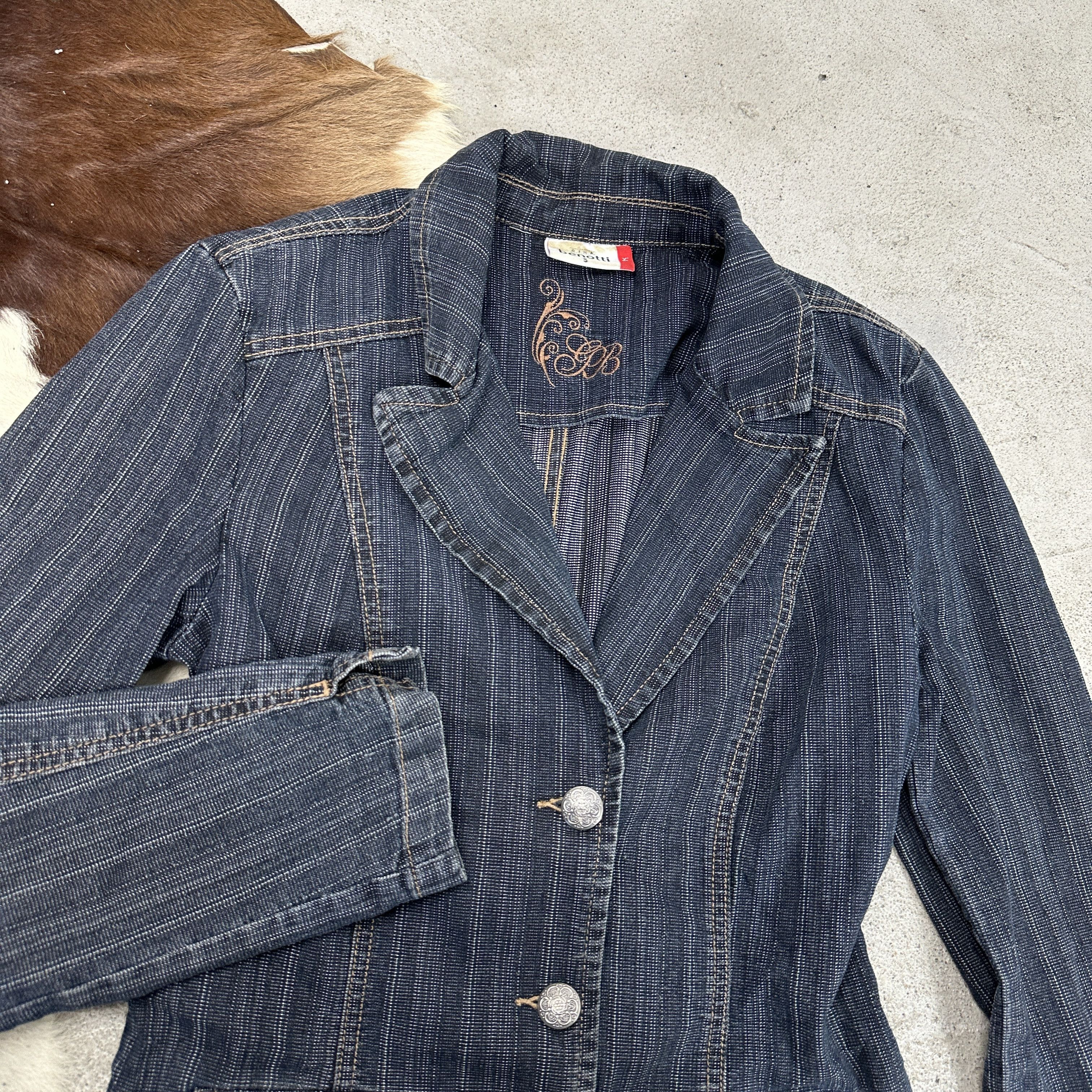 Vintage Vintage Denim Preppy Casual Stripped Butonned 00s Jacket Size M / US 6-8 / IT 42-44 - 3 Thumbnail
