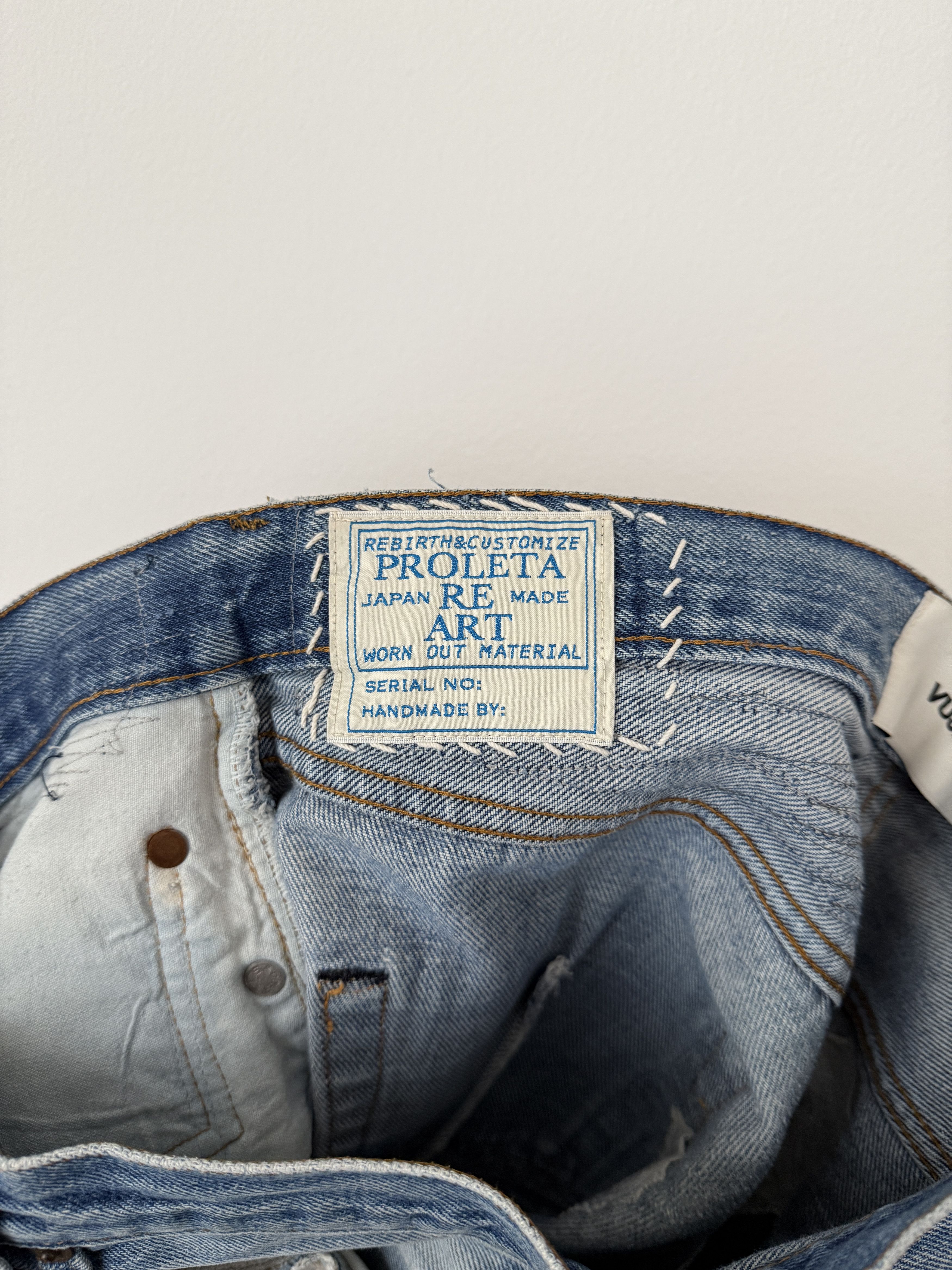 Proleta Re Art × Vuja De "Glitch" Boro Denim Size US 30 / EU 46 - 7 Thumbnail