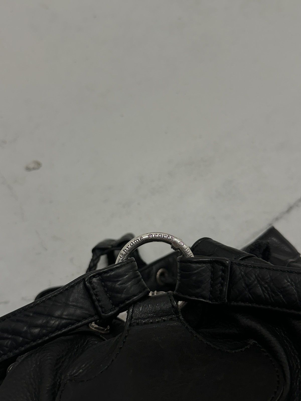 Chrome Hearts Chrome Hearts Flooded Leather Patch Drawstring Backpack Size ONE SIZE - 13 Thumbnail