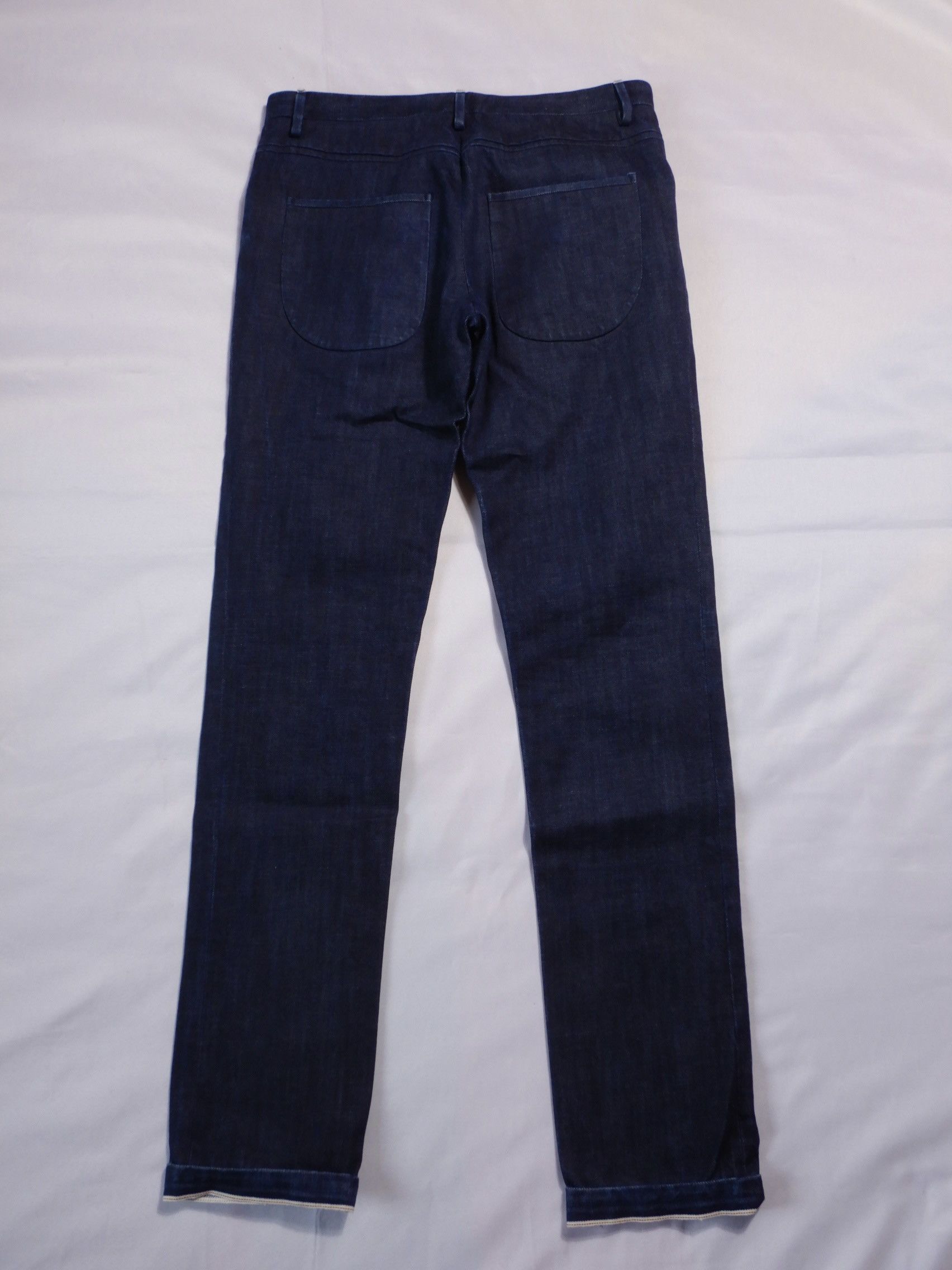 Label Under Construction Button fly indigo selvedge jeans Size US 32 / EU 48 - 4 Thumbnail