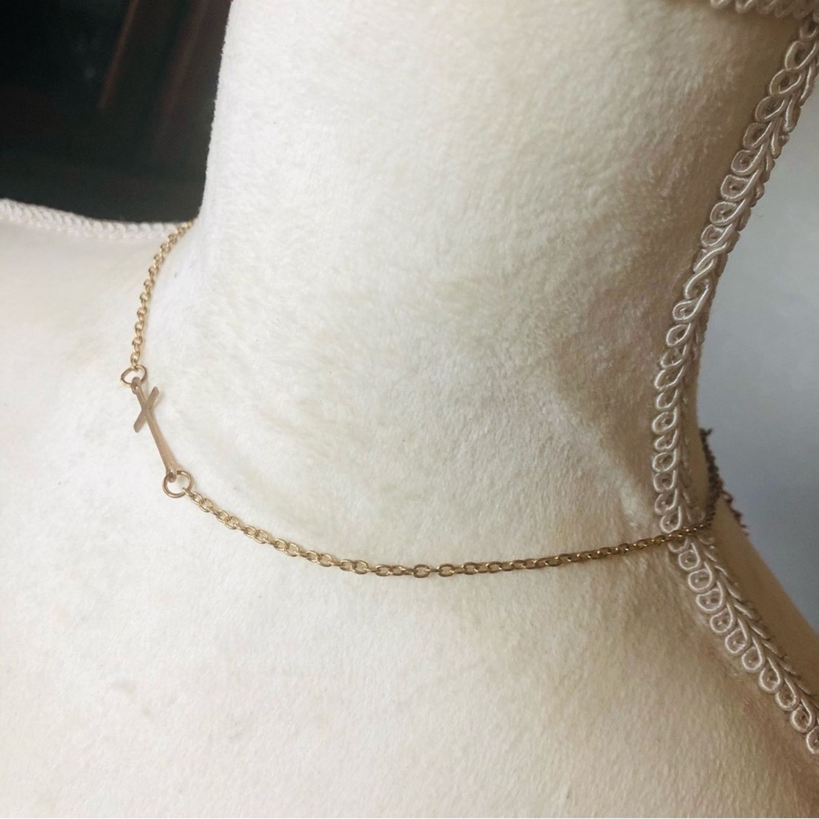 Jewelry Gold plated cross chain necklace Size ONE SIZE - 4 Thumbnail