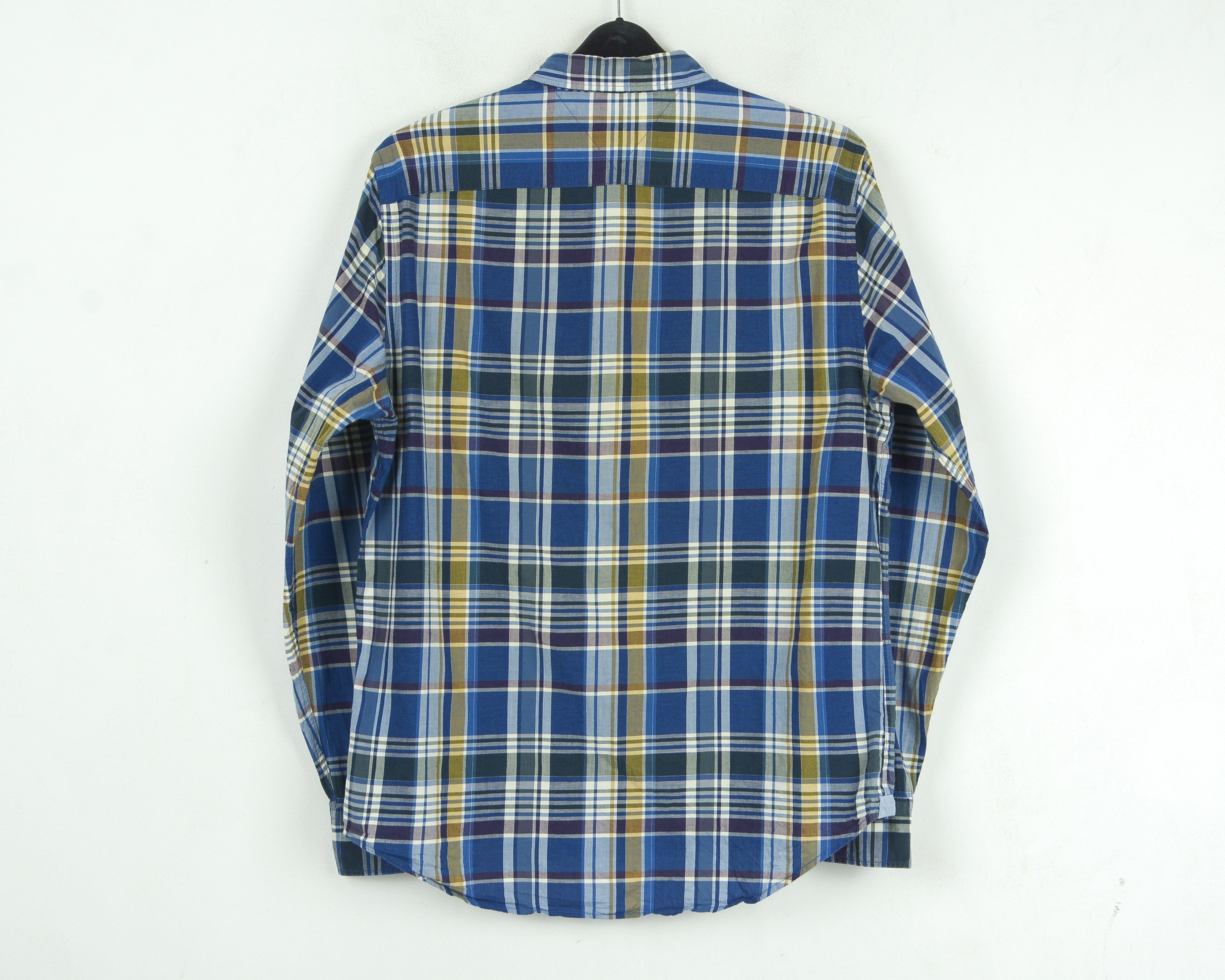 Tommy Hilfiger New York Fit Casual Shirt Long Sleeved Blue Check Cotton Size US L / EU 52-54 / 3 - 5 Thumbnail